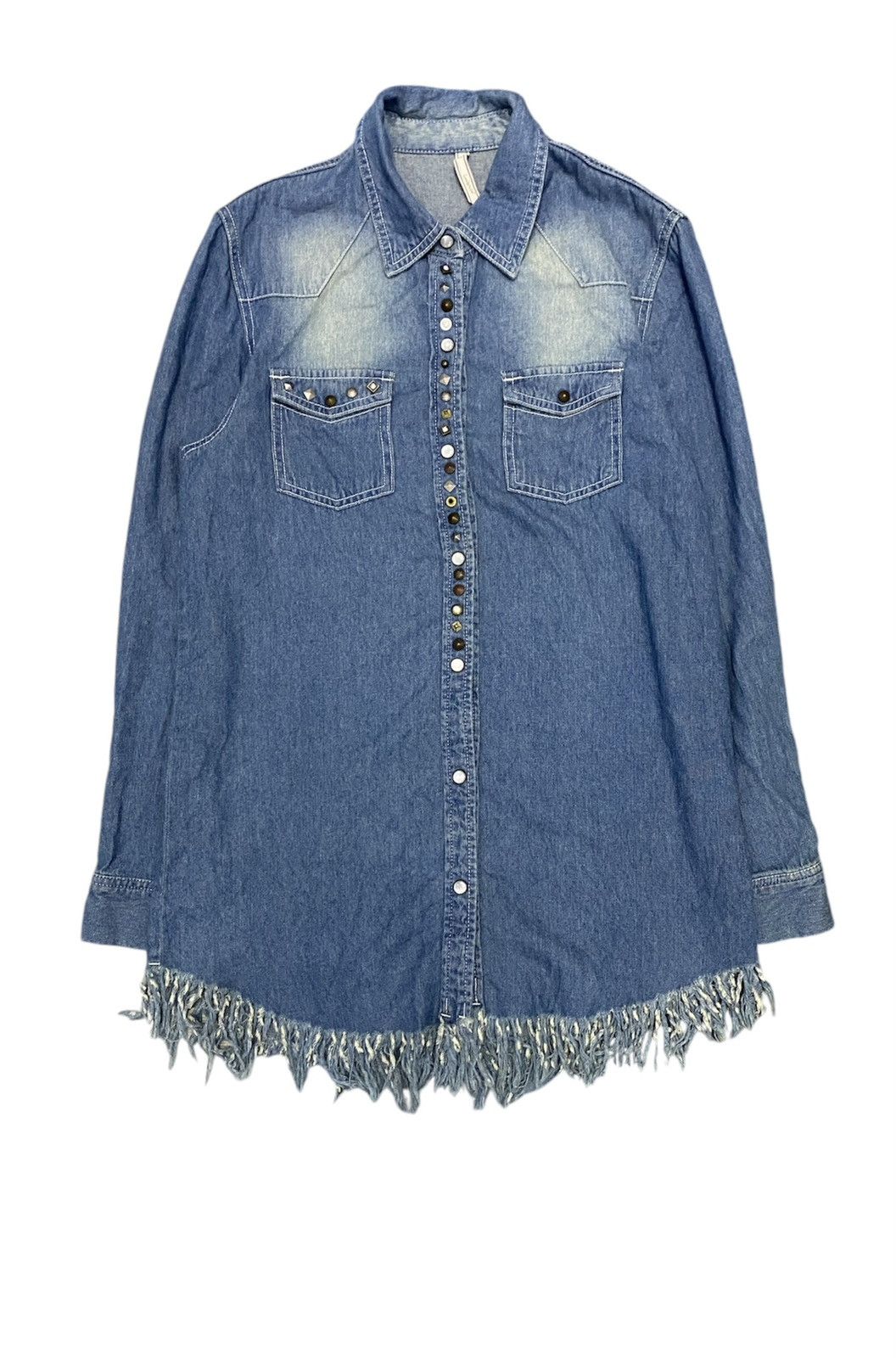 Isamu Katayama Backlash Ungrid Japan Stud stone and hem fringe Size US S / EU 44-46 / 1 - 1 Thumbnail