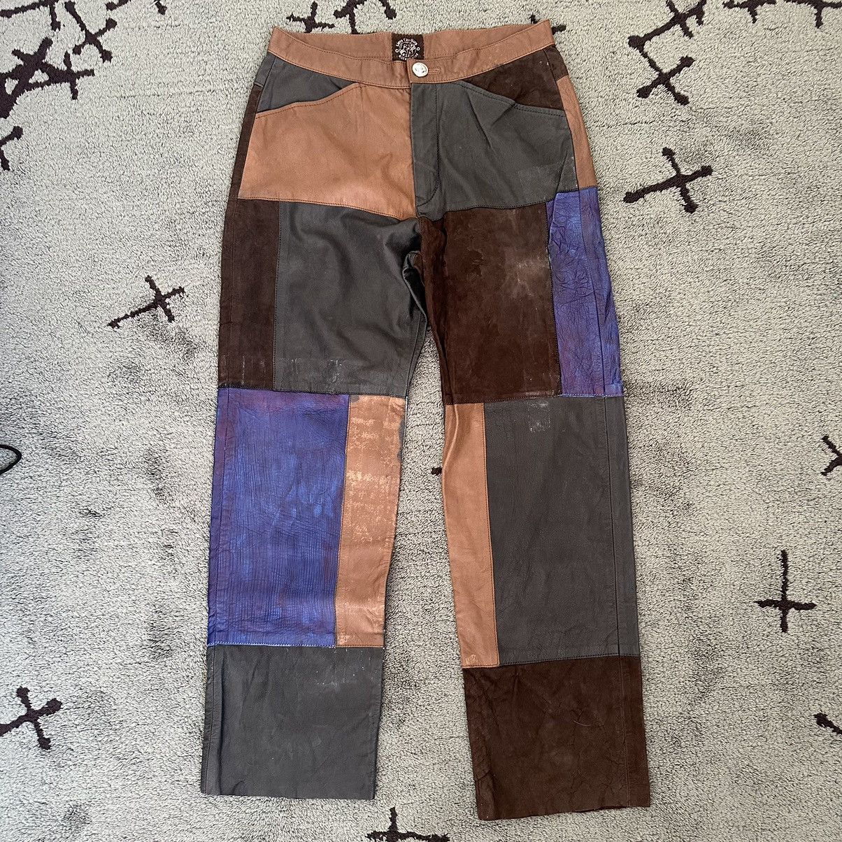 Archive Lieve Van Gorp Patchwork Leather Pants Vintage