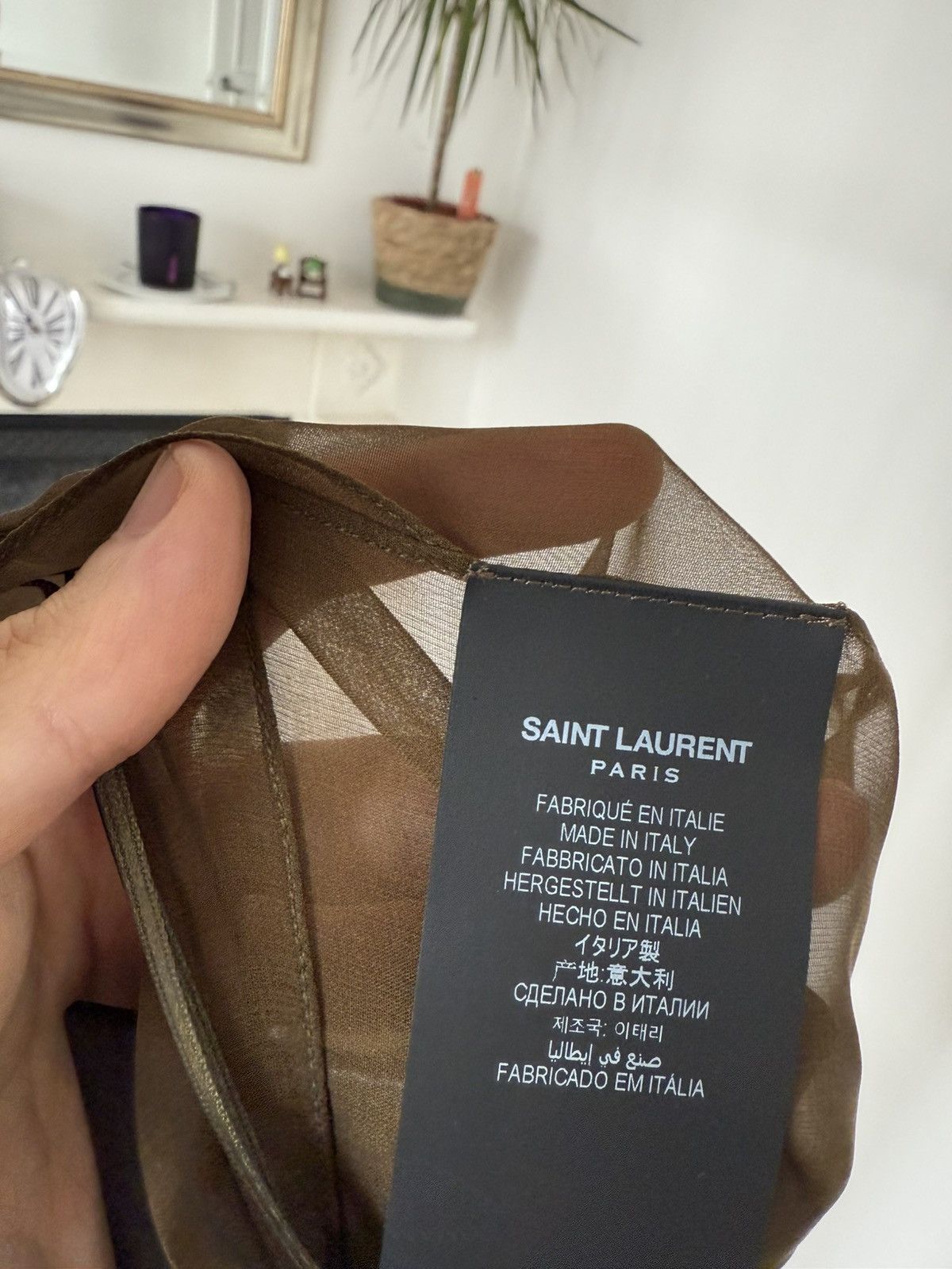 Saint Laurent Paris SS24 Saint Laurent Backless Halter top in Silk Satin Size US XS / EU 42 / 0 - 15 Thumbnail
