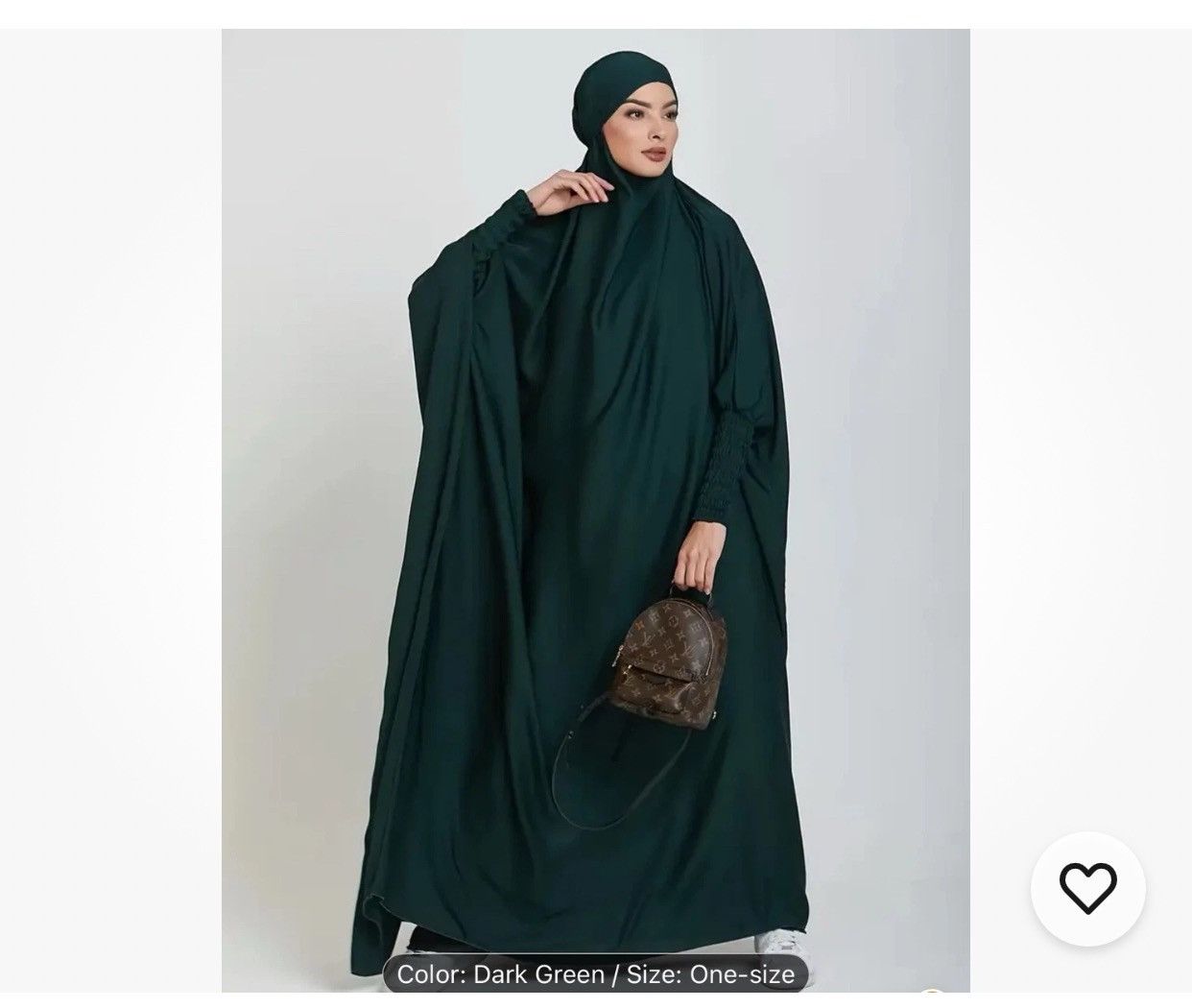 Other Muslim One Piece Cinch Sleeve Long Dress Women Hooded Dubai Size ONE SIZE - 1 Thumbnail