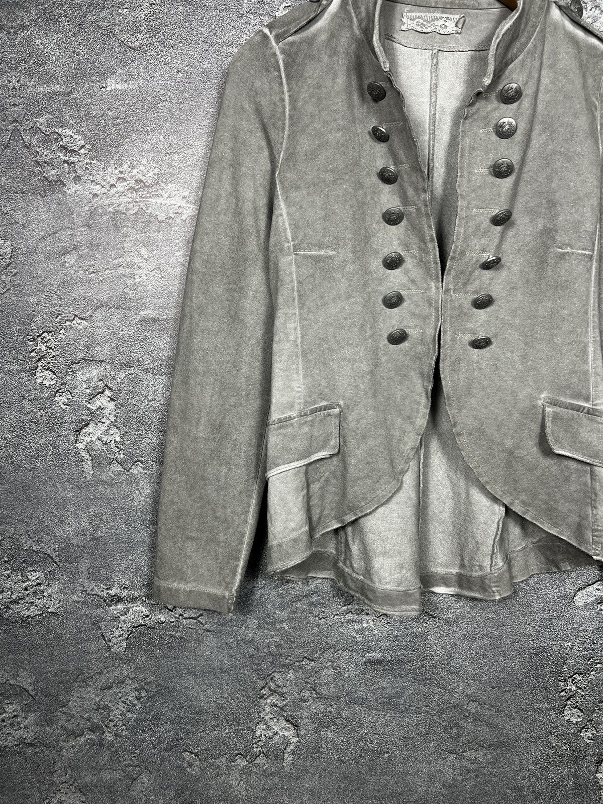 Hysteric Glamour 00s Military Napoleon Washed Jacket Gothic Balmain Style Size M / US 6-8 / IT 42-44 - 3 Thumbnail