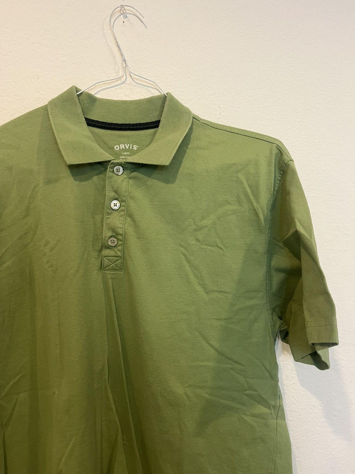 Orvis ORVIS Men’s Light Green Cotton Polo Shirt Size US L / EU 52-54 / 3 - 3 Thumbnail