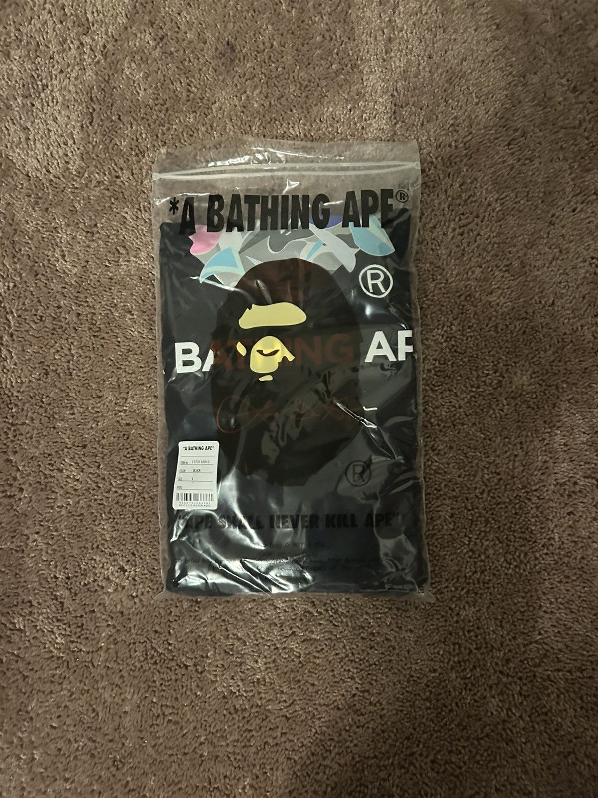 Bape BAPE x LDG Ape Head Tee 'Black' Size US L / EU 52-54 / 3 - 1 Thumbnail