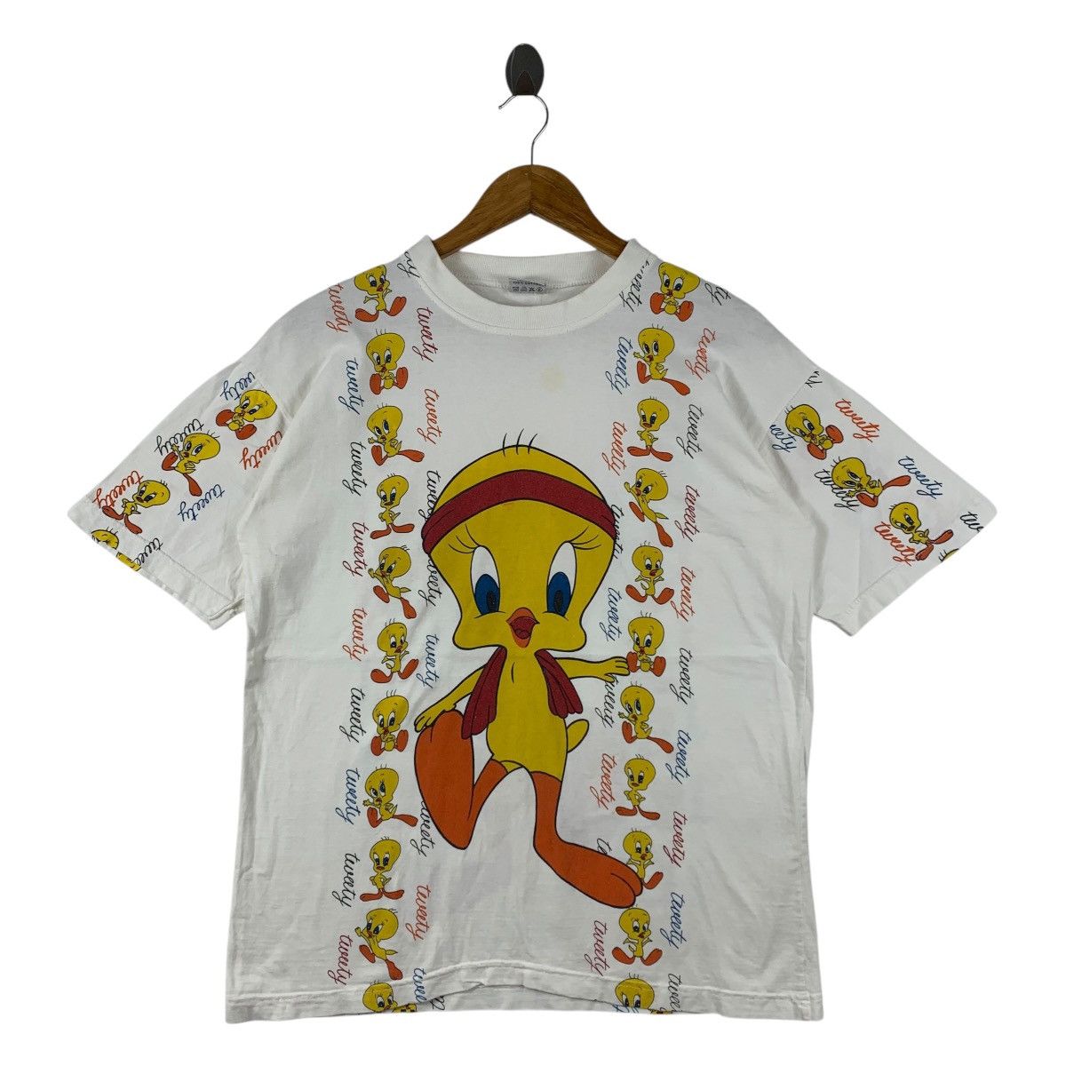 Cartoon Network × Plus One Clothing × Vintage Vintage TWEETY CARTOON Big printed bootleg tee Size US M / EU 48-50 / 2 - 1 Thumbnail