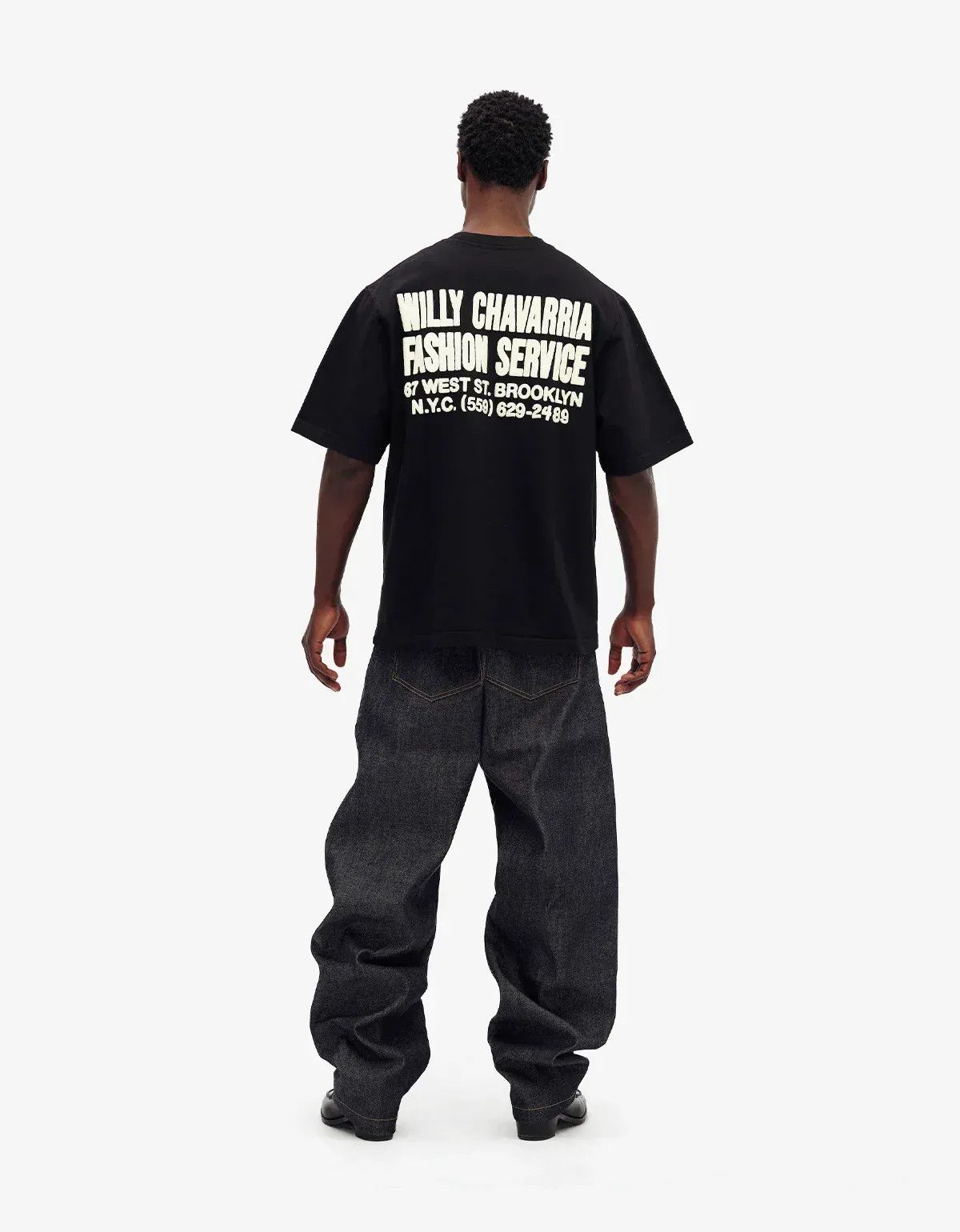 Willy Chavarria Willy Chavarria Black Fashion Services T-Shirt Size US L / EU 52-54 / 3 - 5 Thumbnail