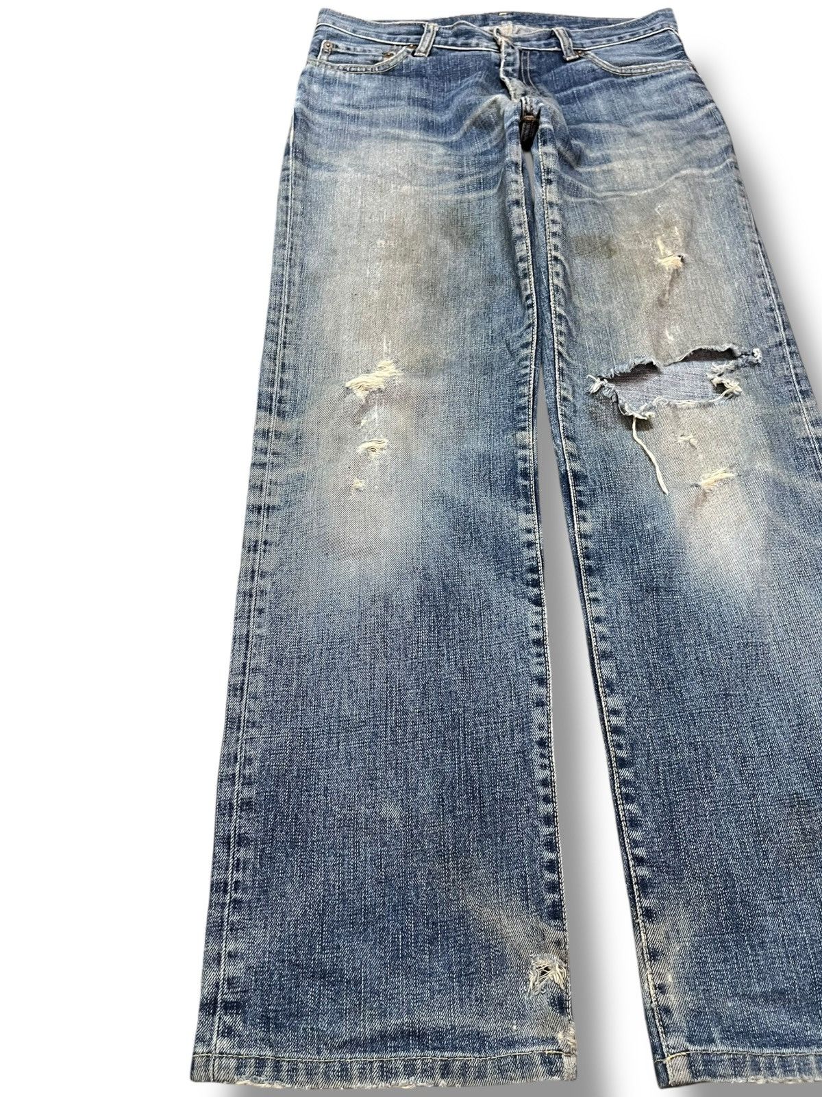 Uniqlo Vintage Uniqlo S-002 Honeycomb Distressed Denim Size US 30 / EU 46 - 3 Thumbnail