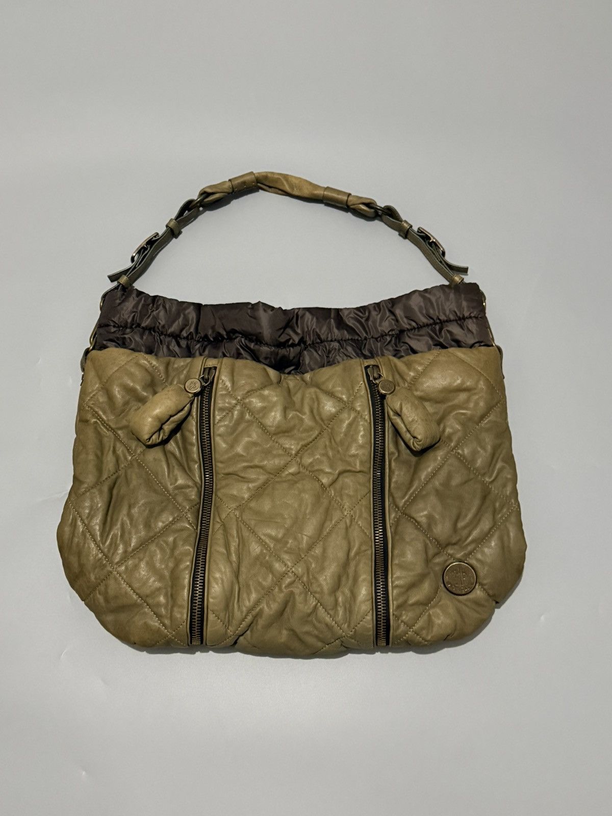 Moncler Moncler Puffer “a Porter” Shoulder Bag Beige & Brown Size ONE SIZE - 1 Thumbnail