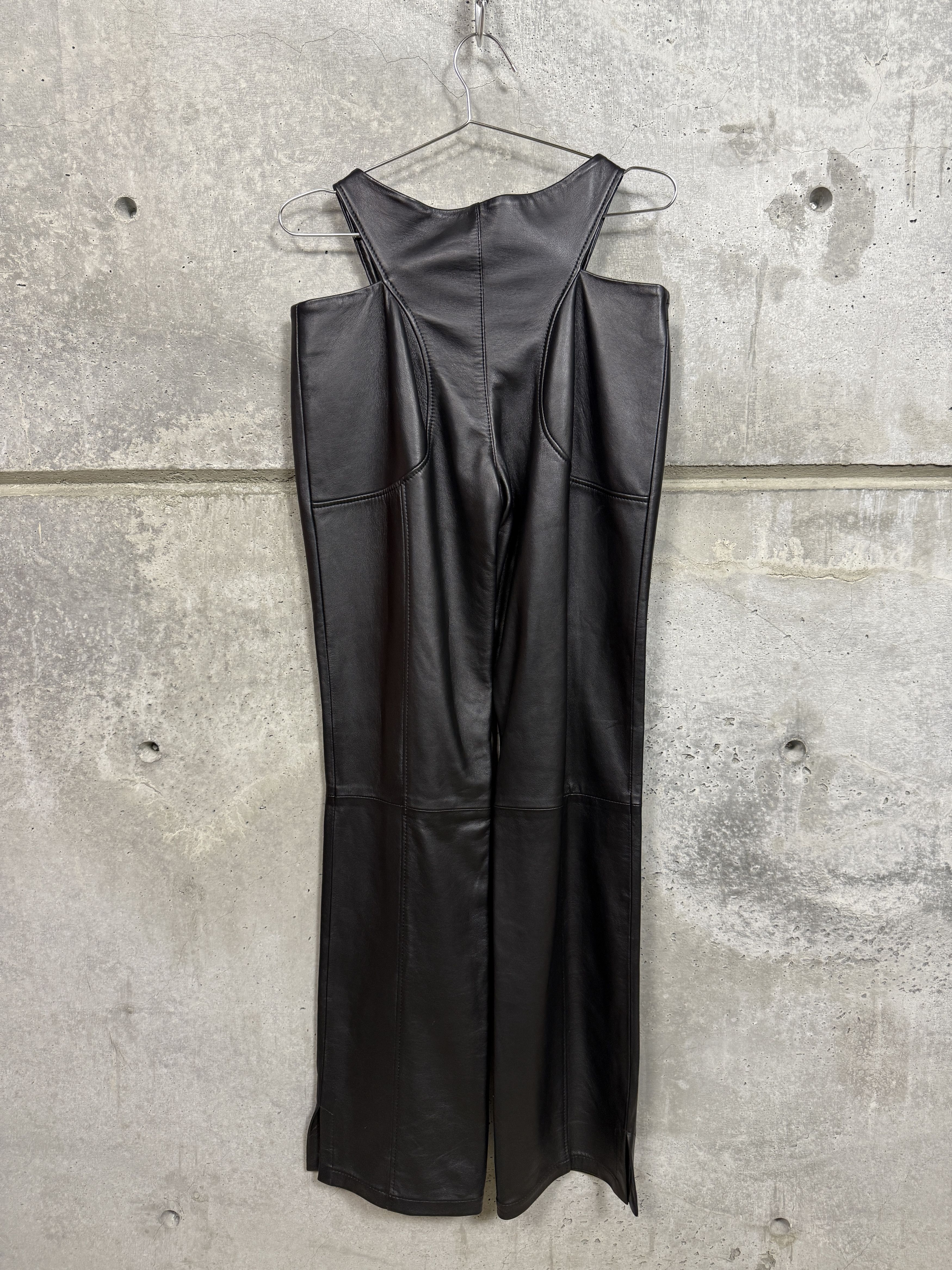 Misbhv $1780 MISBHV Genuine Leather Cut Trousers Size 28" / US 6 / IT 42 - 7 Thumbnail