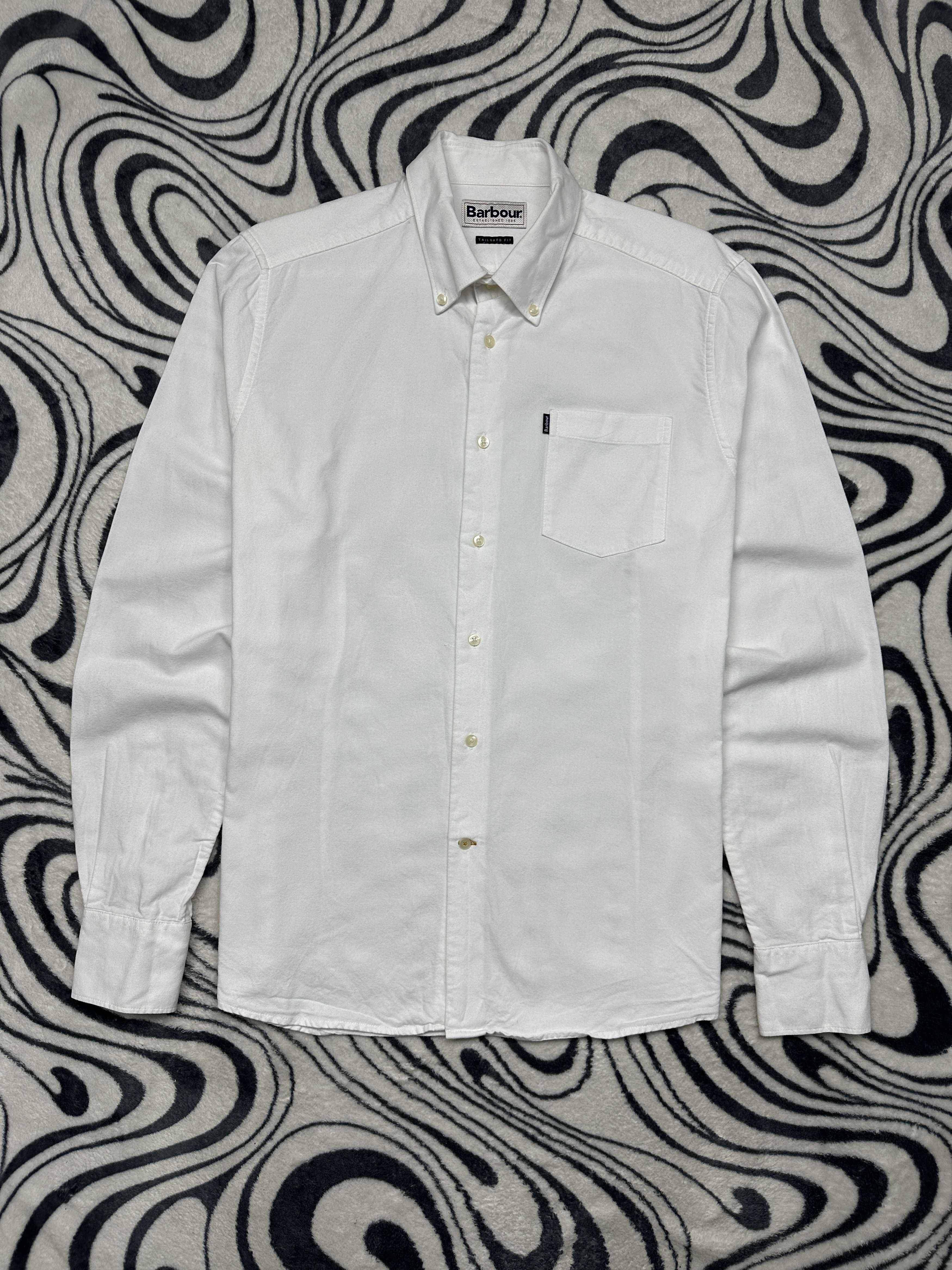 Barbour Barbour Mens Long Sleeve White Shirt Size US M / EU 48-50 / 2 - 1 Thumbnail
