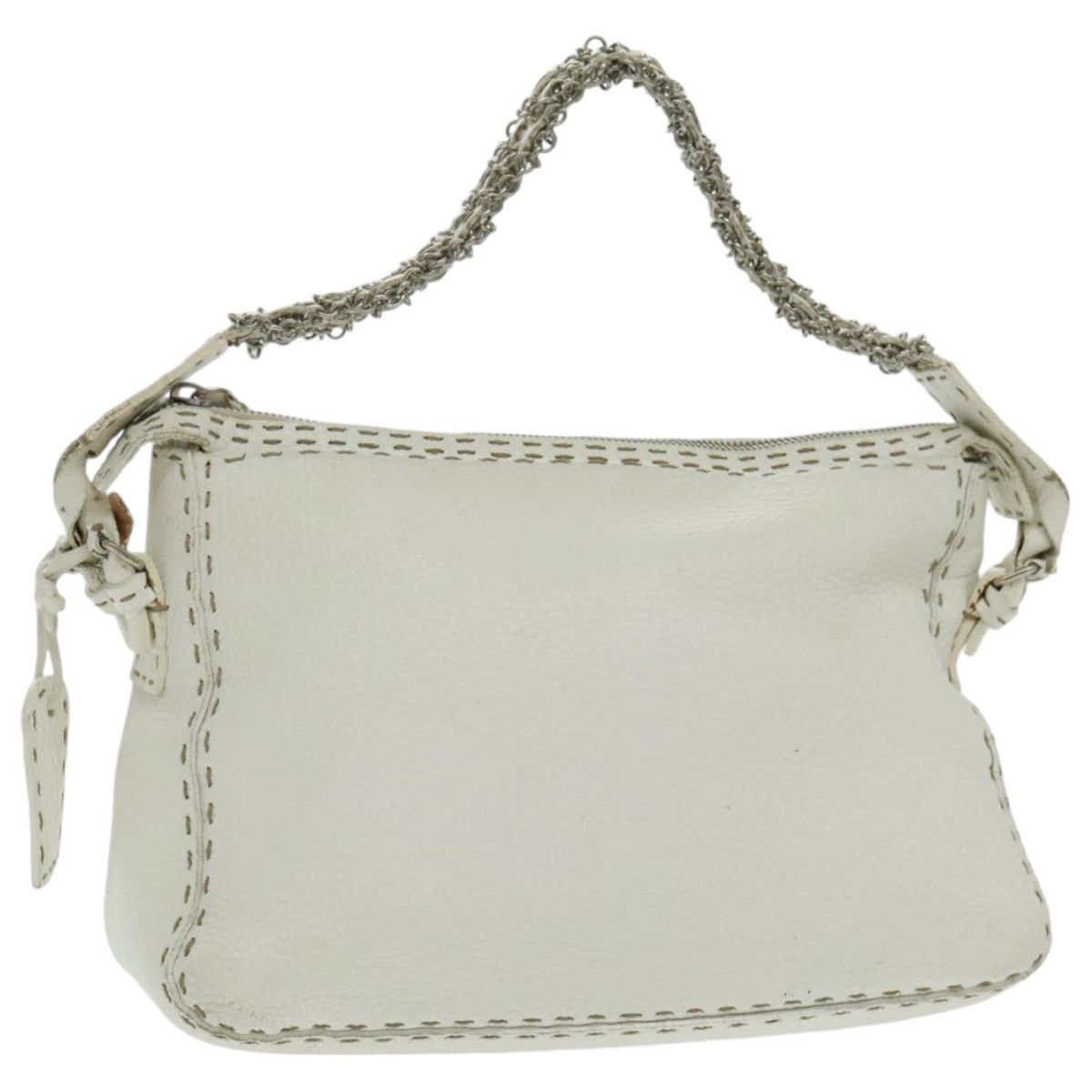 Fendi Selleria White Leather Handbag (Pre-Owned) Size ONE SIZE - 1 Thumbnail