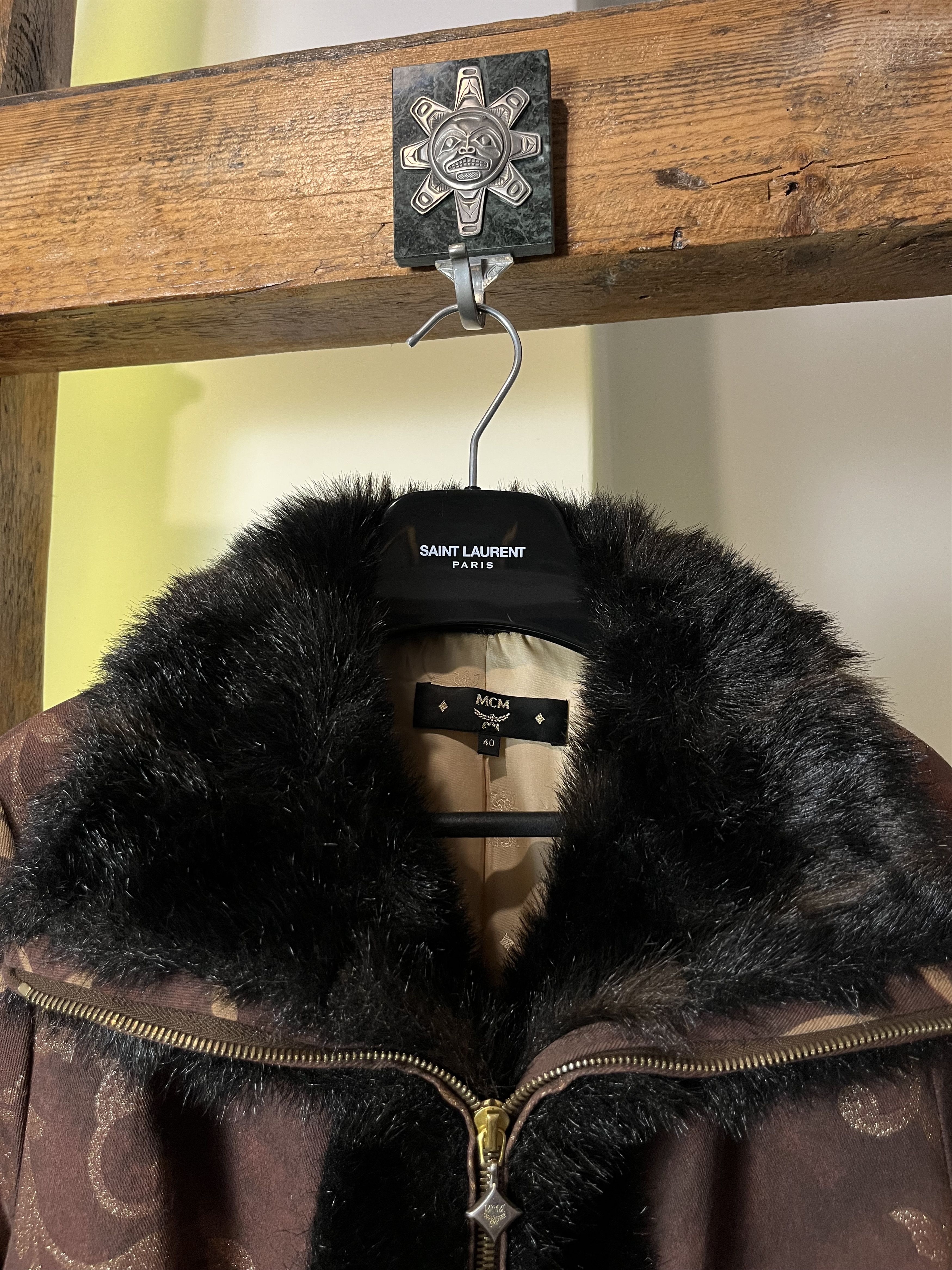 MCM × Vintage Vintage 90s MCM Faux Fur Coat Size L / US 10 / IT 46 - 3 Thumbnail