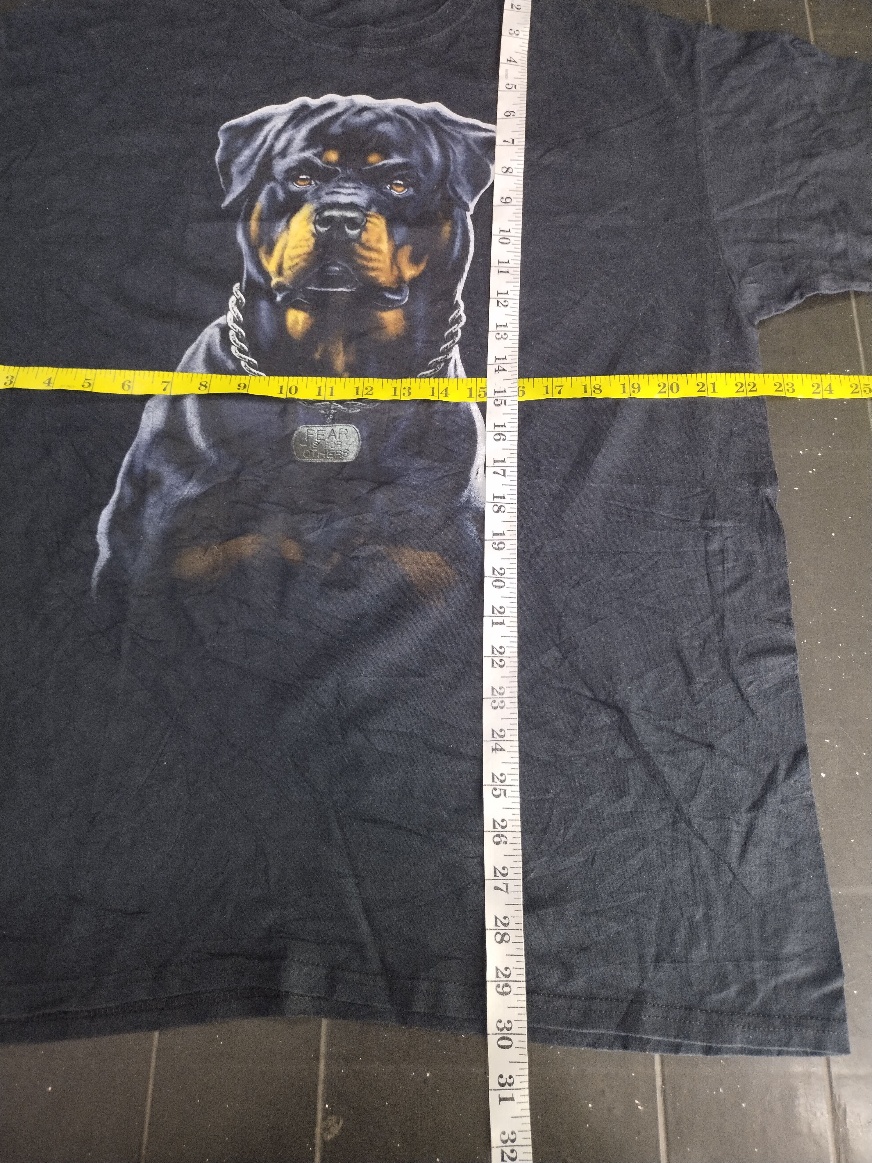 Vintage Vintage rottweiler fear is for others Shirt Tee Size US M / EU 48-50 / 2 - 5 Thumbnail