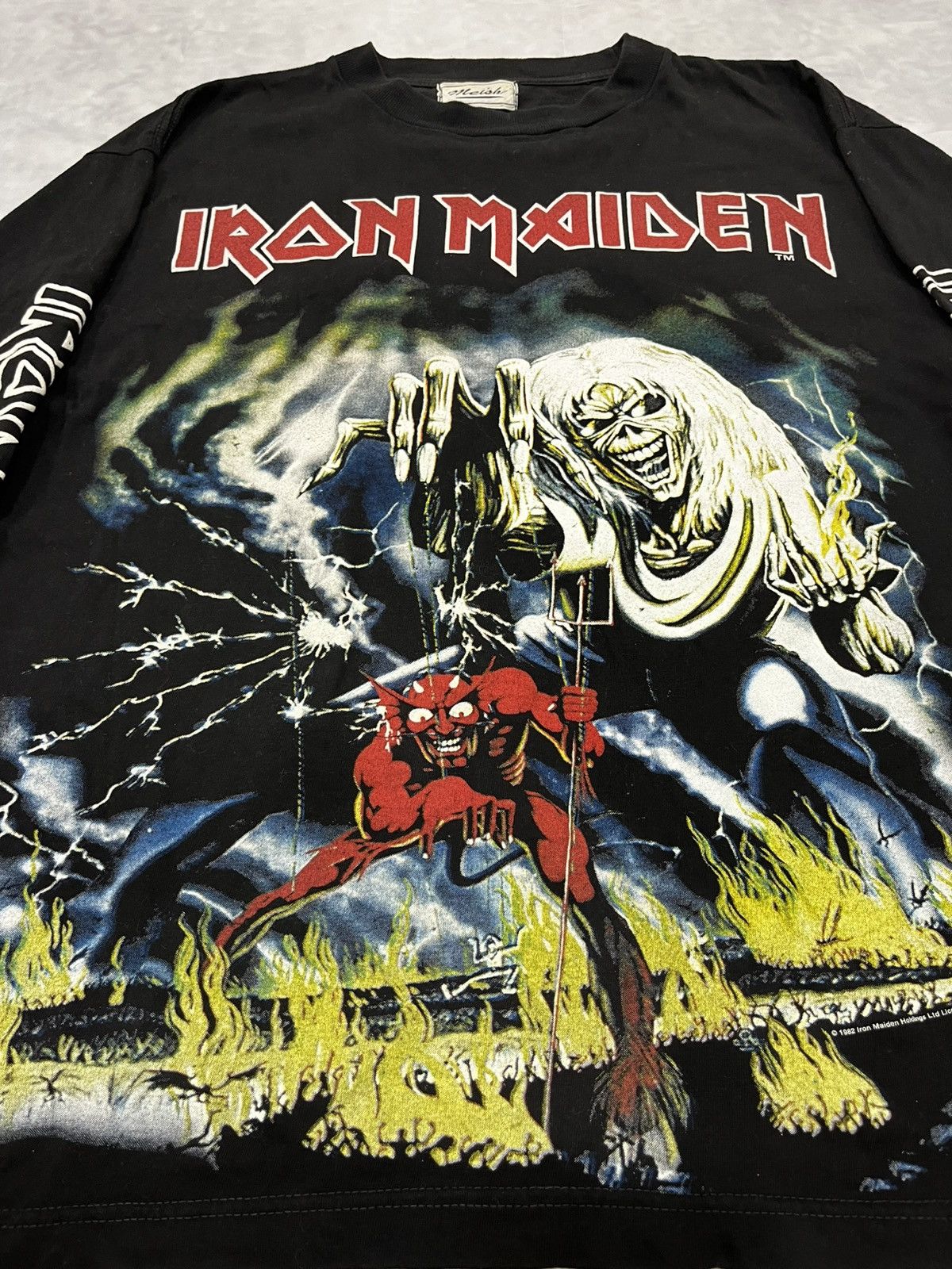 Iron Maiden Iron Maiden The Number Of The Beast 1982 Vintage Longsleeve Size US L / EU 52-54 / 3 - 2 Thumbnail