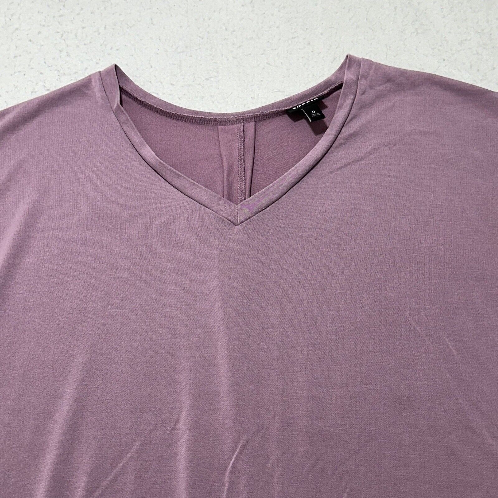 Other Torrid 0X Short Sleeve V-Neck Mauve Purple Pullover Top Size XL / US 12-14 / IT 48-50 - 2 Thumbnail