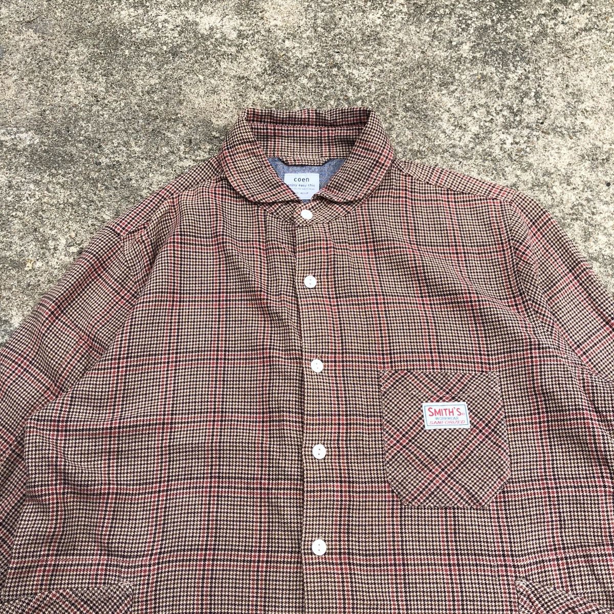 Japanese Brand 🔥Rare🔥🇯🇵Coen Smiths Checkerd Workers Buttons Pockets Shirts Size US M / EU 48-50 / 2 - 2 Thumbnail