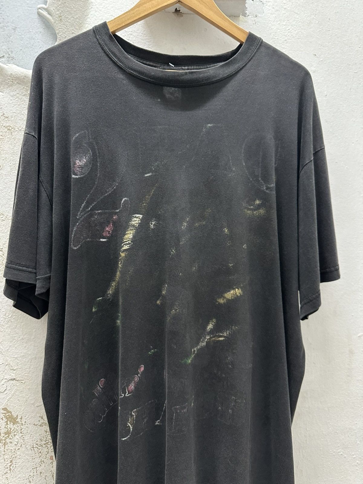 Rap Tees Rare Vintage 90's Tupac Shakur Perfect Distressed Faded Tees Size US XXL / EU 58 / 5 - 4 Thumbnail