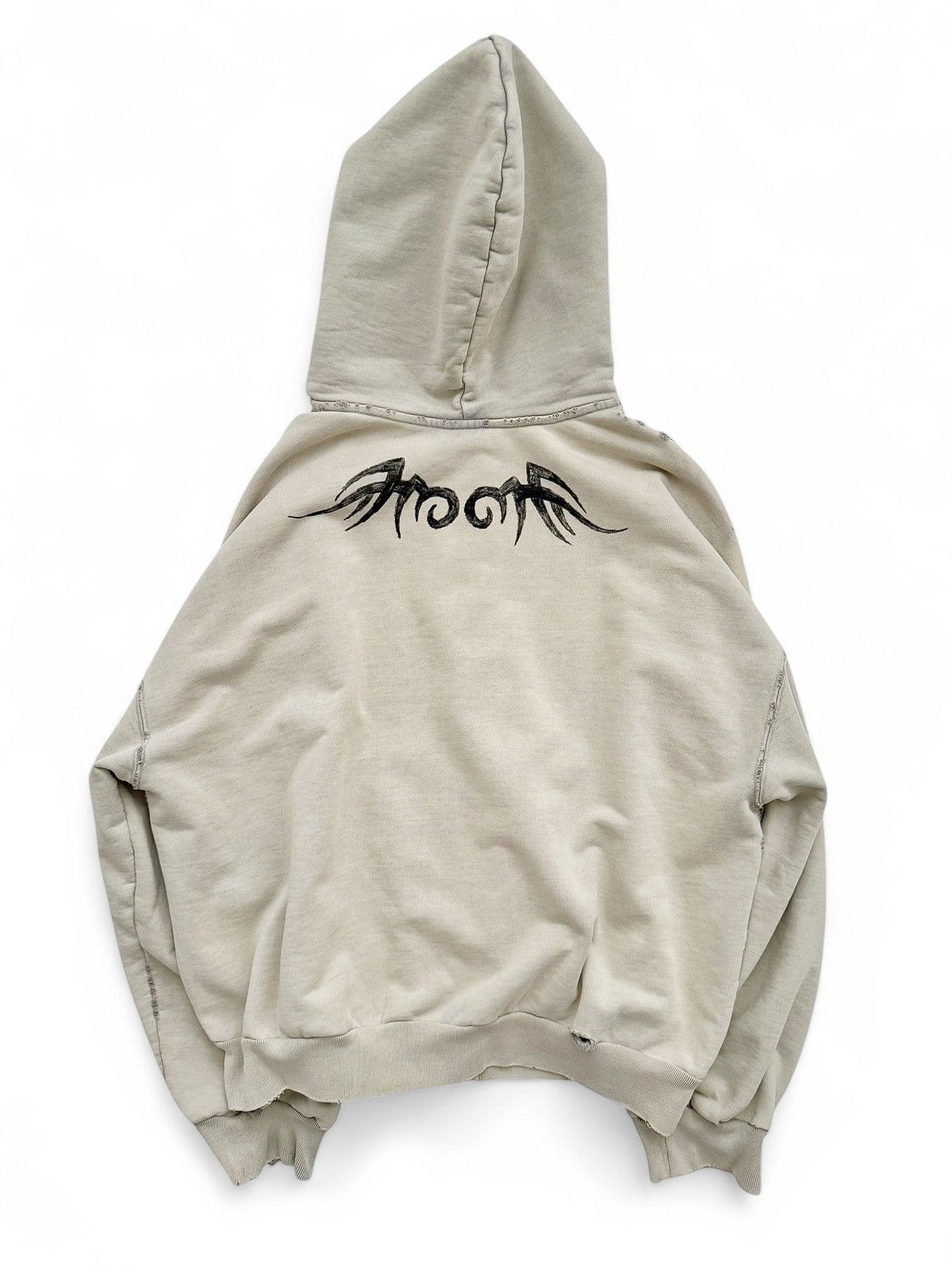 Balenciaga 2024 “Y2K” Sharpie Tattoo Tribal Crop Hoodie Size US XL / EU 56 / 4 - 3 Thumbnail