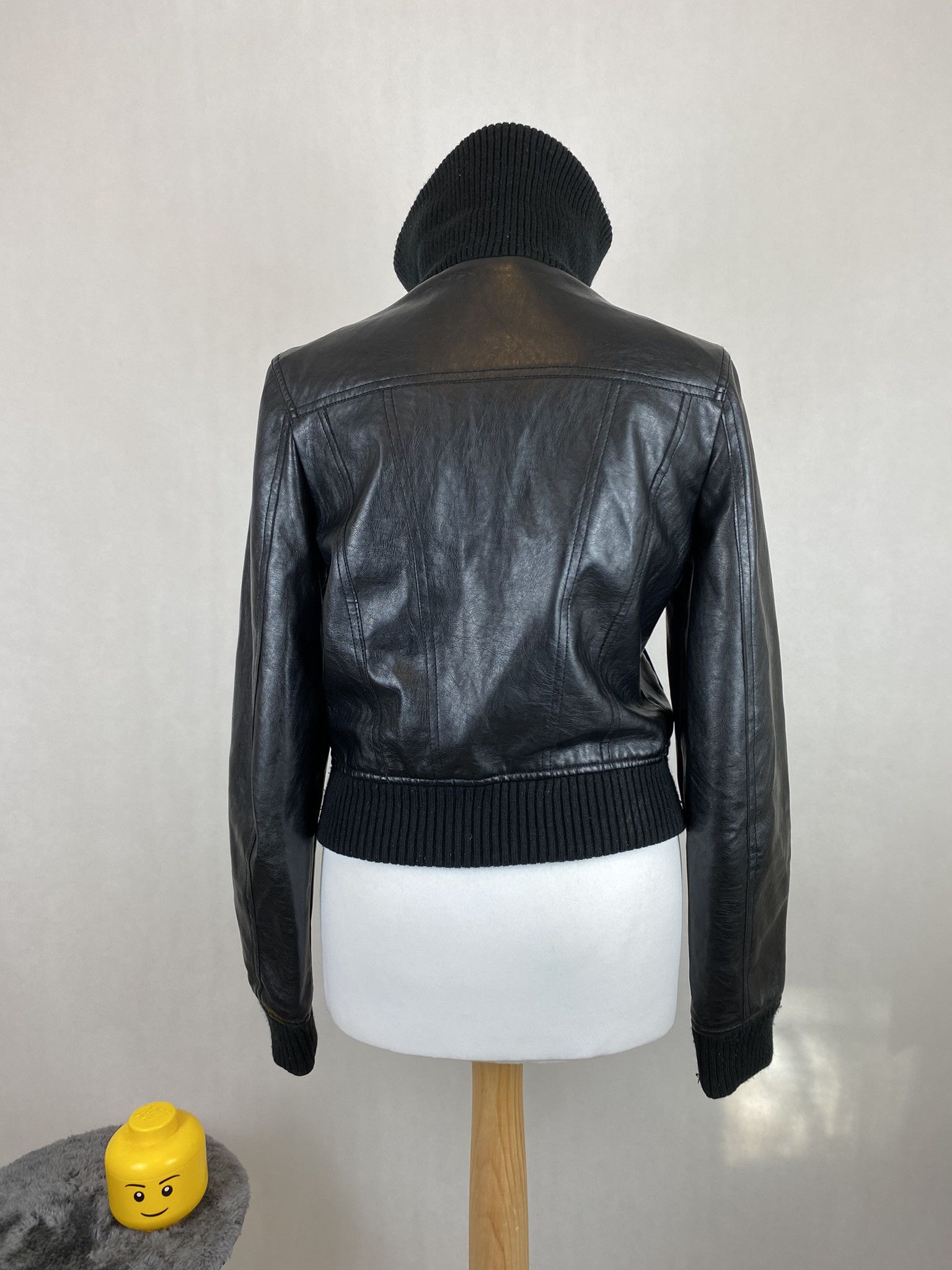 Vintage faux leather jacket big collar 2000s vibe Size L / US 10 / IT 46 - 6 Thumbnail