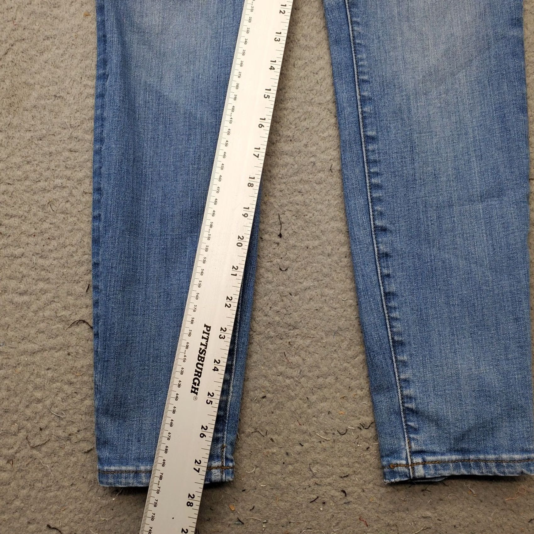 J.Crew J.Crew Jeans Womens 29 Blue Denim High-Rise Toothpick Skinny Jeans Button Fly Size 29" - 4 Thumbnail