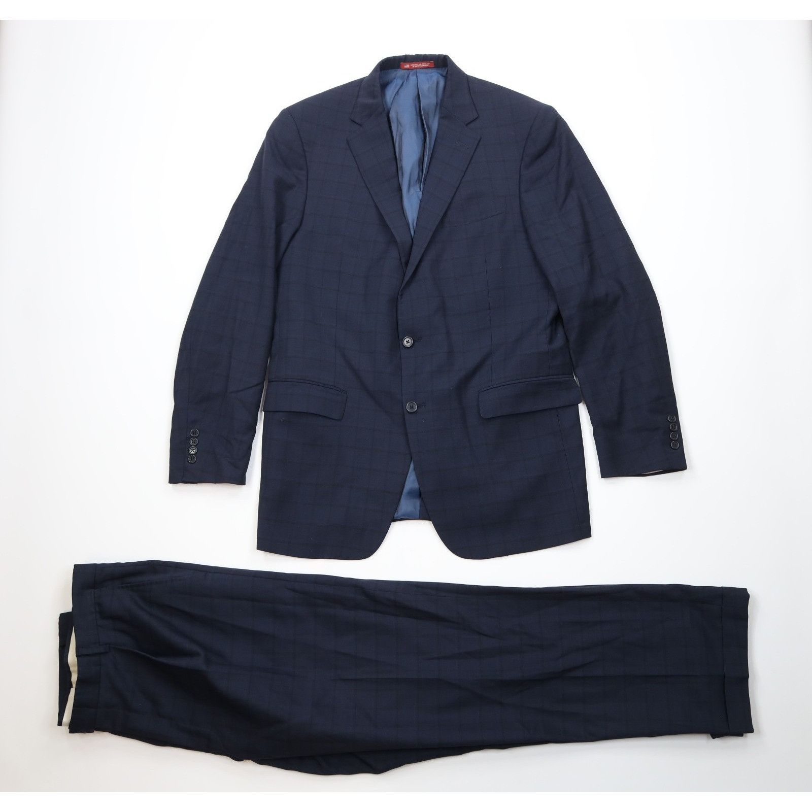 Vintage Vintage 90s Streetwear Wool 2 Piece Suit Plaid Size 42L - 1 Thumbnail