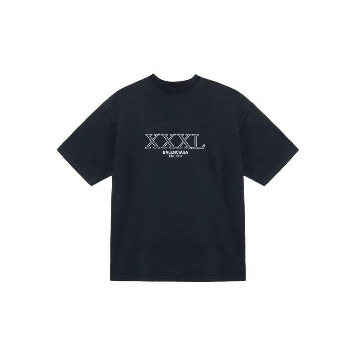 Balenciaga Balenciaga Black XXXL Graphic Short Sleeve T-Shirt Size US XXL / EU 58 / 5 - 1 Thumbnail