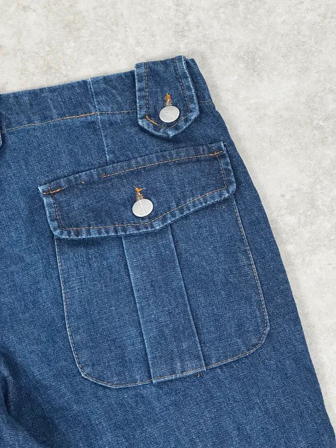 Daniele Alessandrini Daniele Alessandrini Blue Multi-Pocket Cargo Jeans Size US 32 / EU 48 - 10 Thumbnail