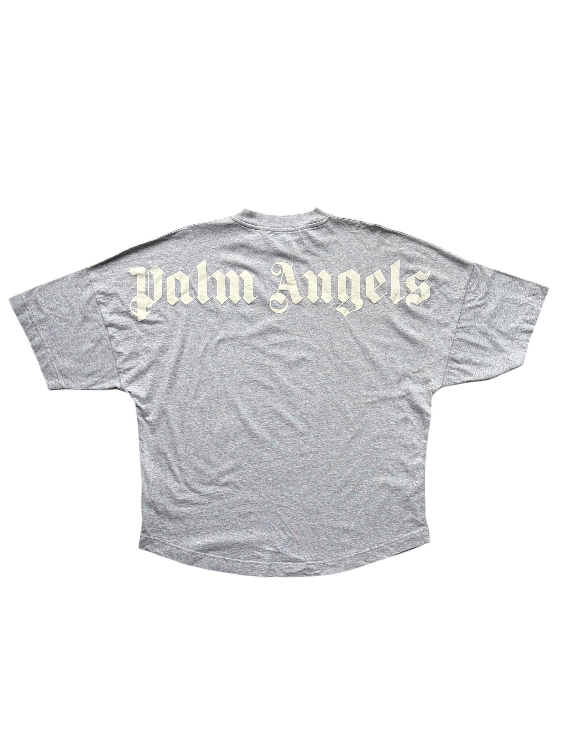 Palm Angels Palm Angels Grey & White Logo T-Shirt Size US L / EU 52-54 / 3 - 1 Thumbnail