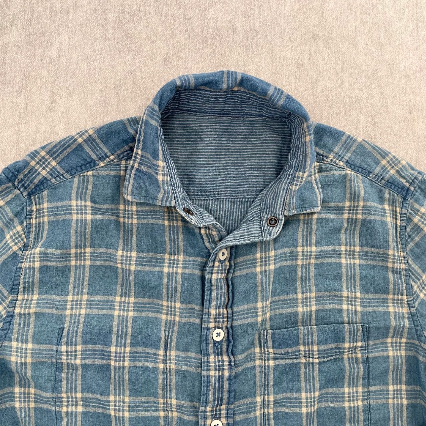Faherty Faherty Shirt Adult Small Blue Reversible Button Up Long Sleeve Flannel Mens S Size US S / EU 44-46 / 1 - 2 Thumbnail
