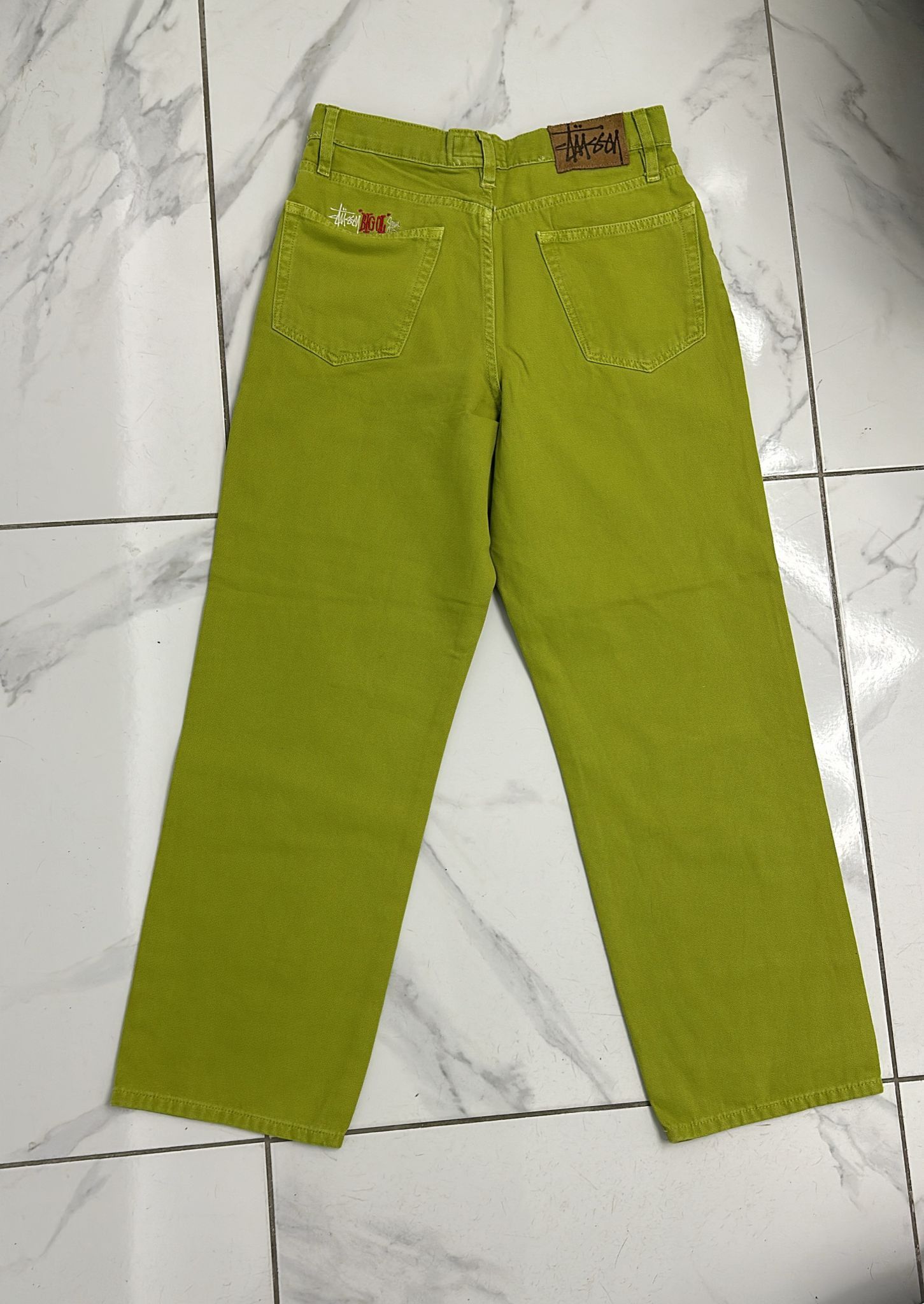 Stussy × Vintage Stussy Big Ol' Jean Washed Canvas “Cactus” 28 Size US 28 / EU 44 - 2 Thumbnail