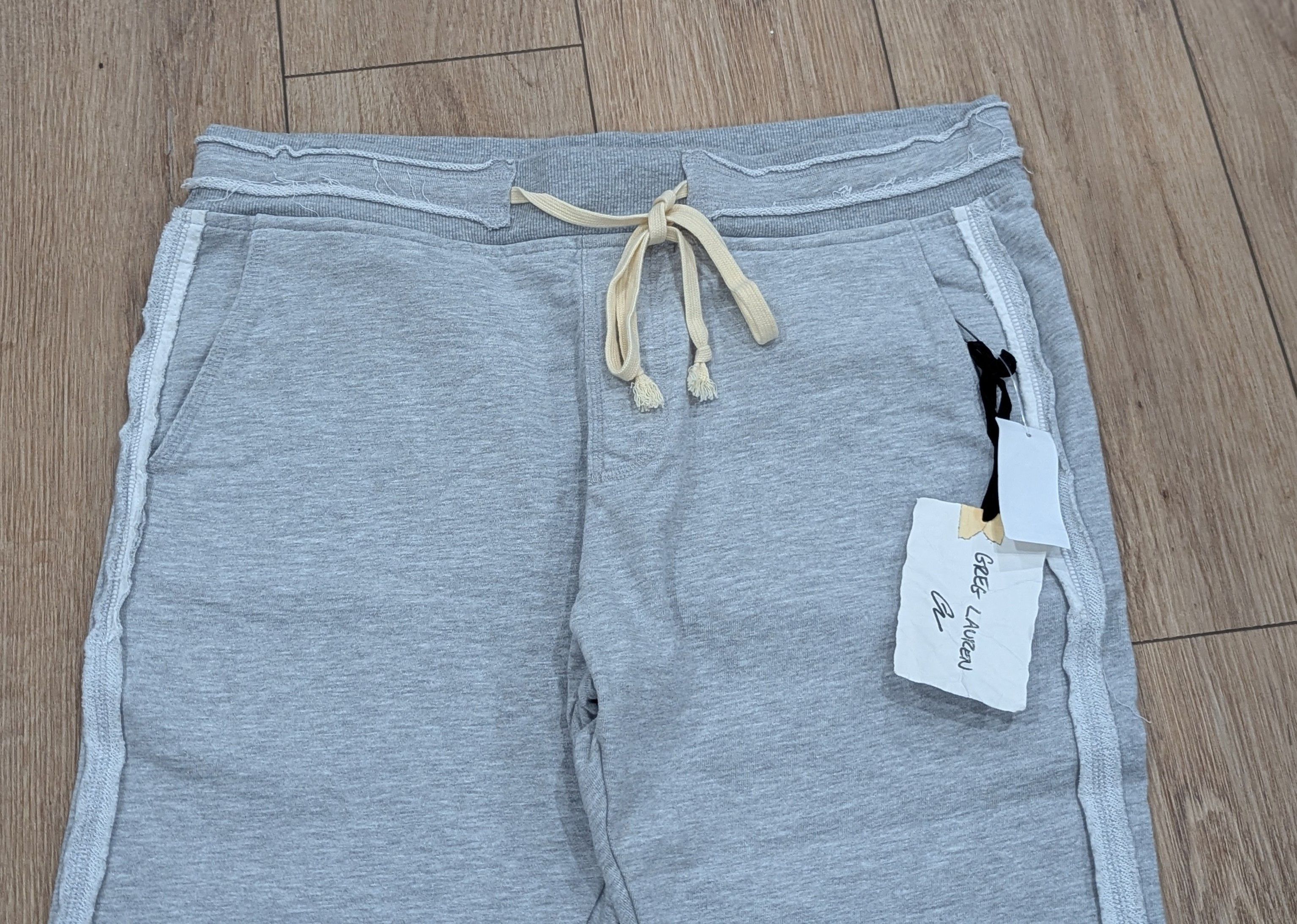 Greg Lauren GREG LAUREN Waffle Knit Patch Jogger Pants Gray 3 - L Size US 34 / EU 50 - 2 Thumbnail
