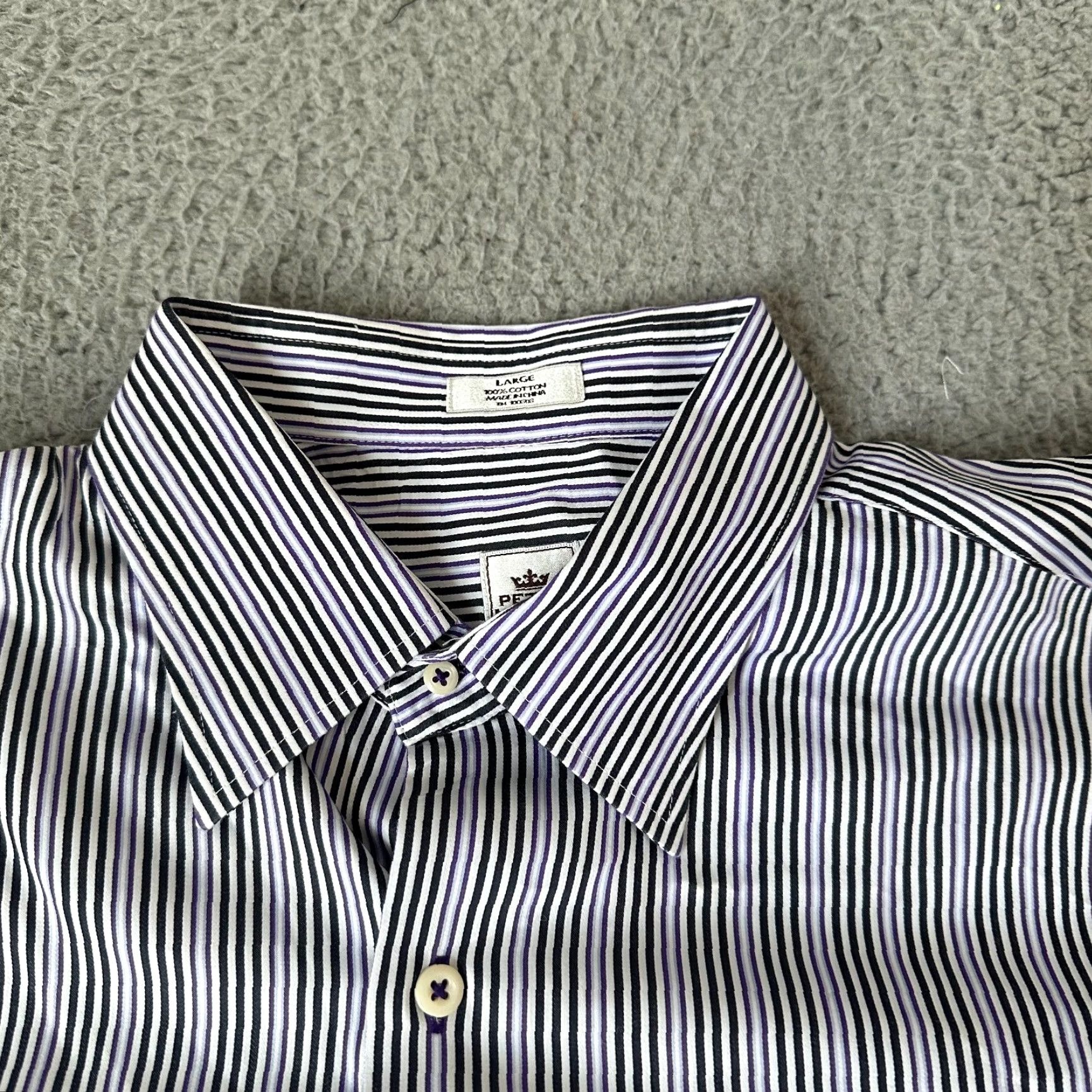 Peter Millar Peter Millar Shirt Mens L White Button-Up Crown Sport Striped Classic Button-Down Size US L / EU 52-54 / 3 - 4 Thumbnail