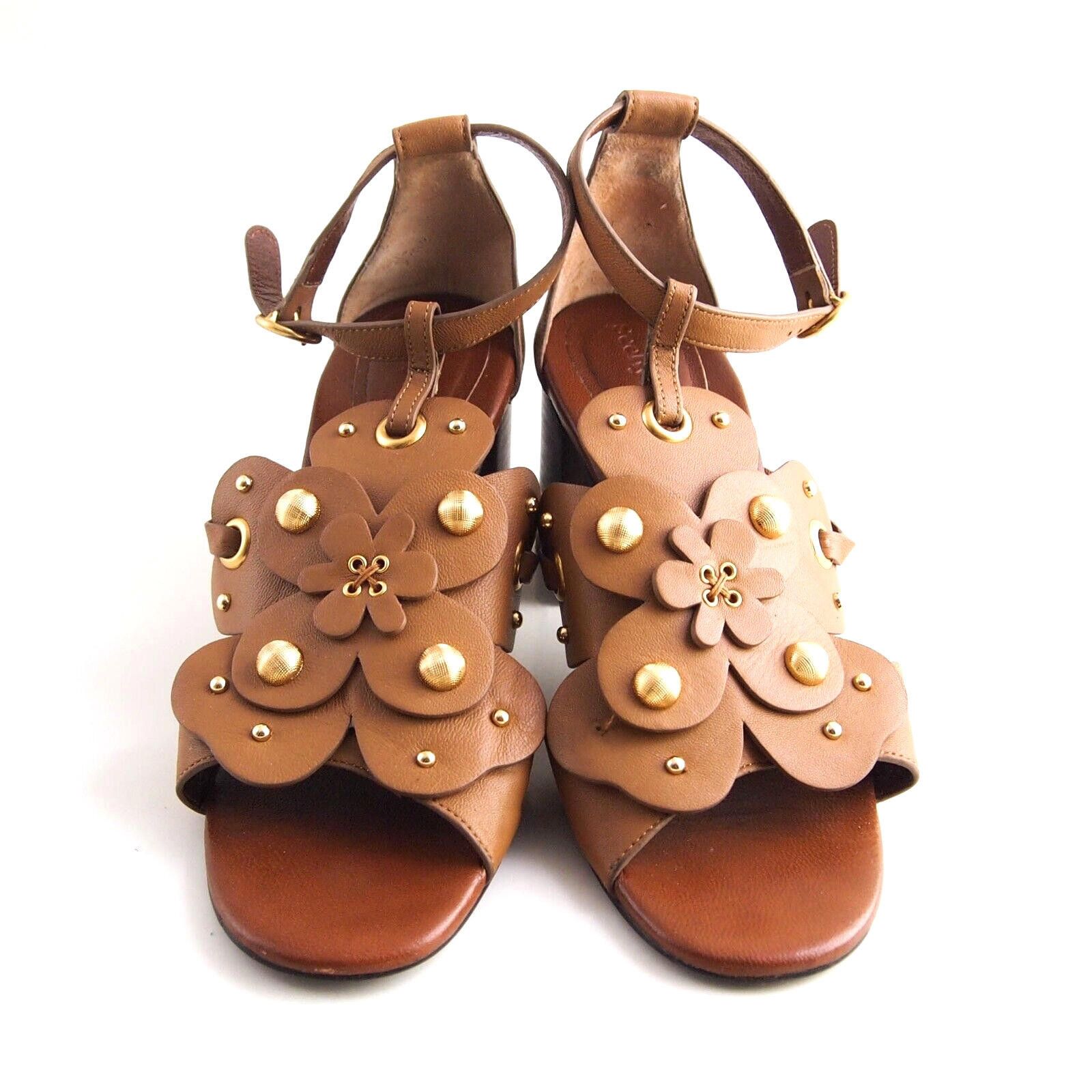 See by Chloe See by Chloe Floral Sandals Brown Leather US 8.5 EU 38.5 Size US 8.5 / IT 38.5 - 1 Thumbnail