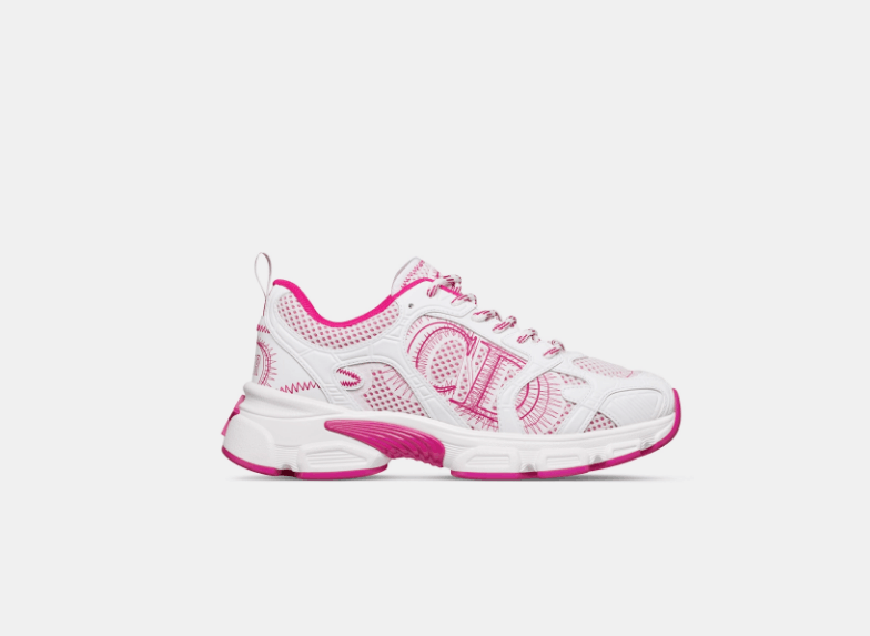 Dior o1w1db11225 KCK414 Low-Top Sneakers in White/Fuchsia Size US 12 / IT 42 - 1 Thumbnail
