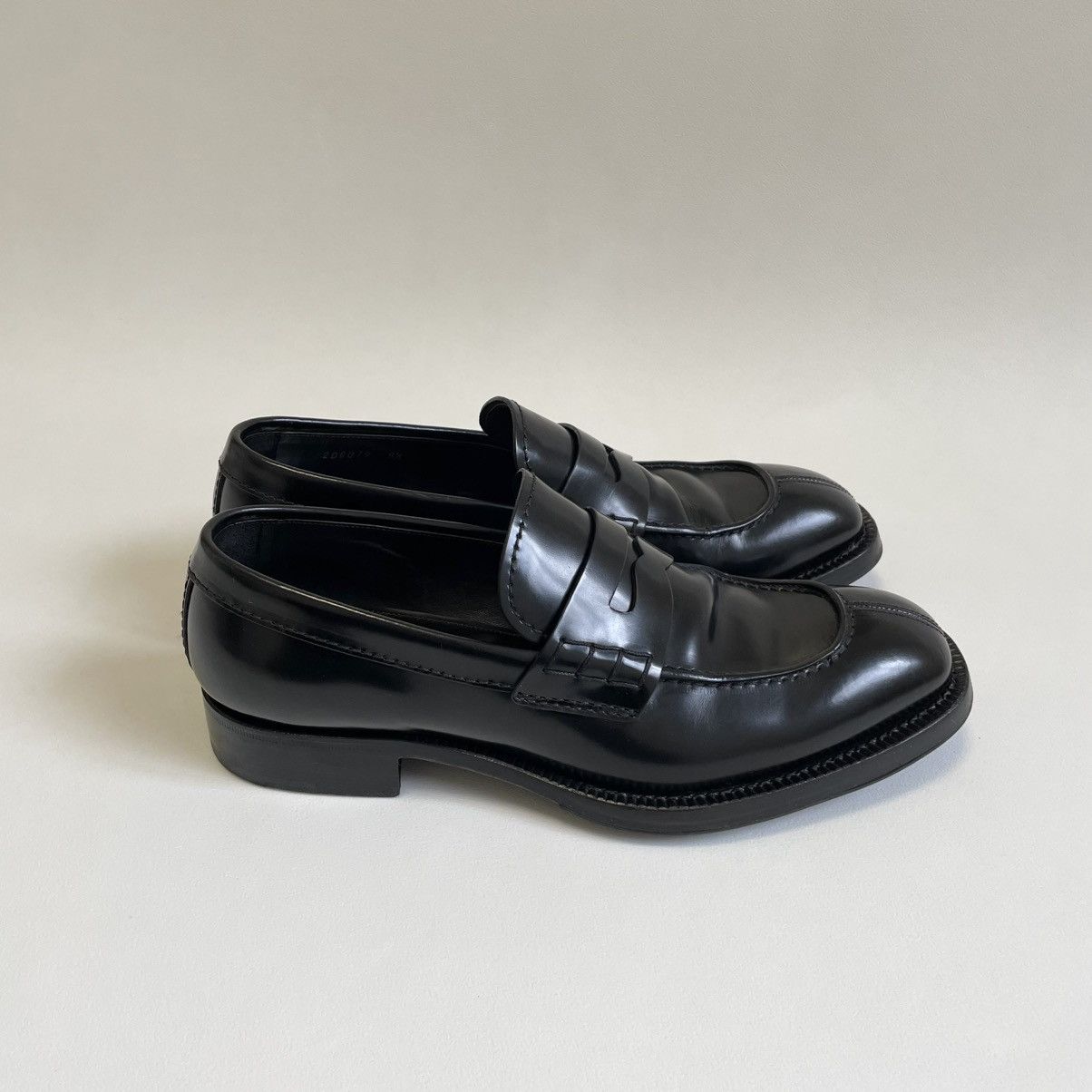 Prada Black Leather ‘Almond Toe’ Loafers Size US 9.5 / EU 42-43 - 8 Thumbnail
