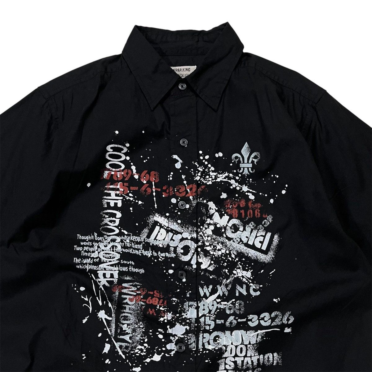 Japanese Brand Poem shirt punk avant garde Size US M / EU 48-50 / 2 - 2 Thumbnail