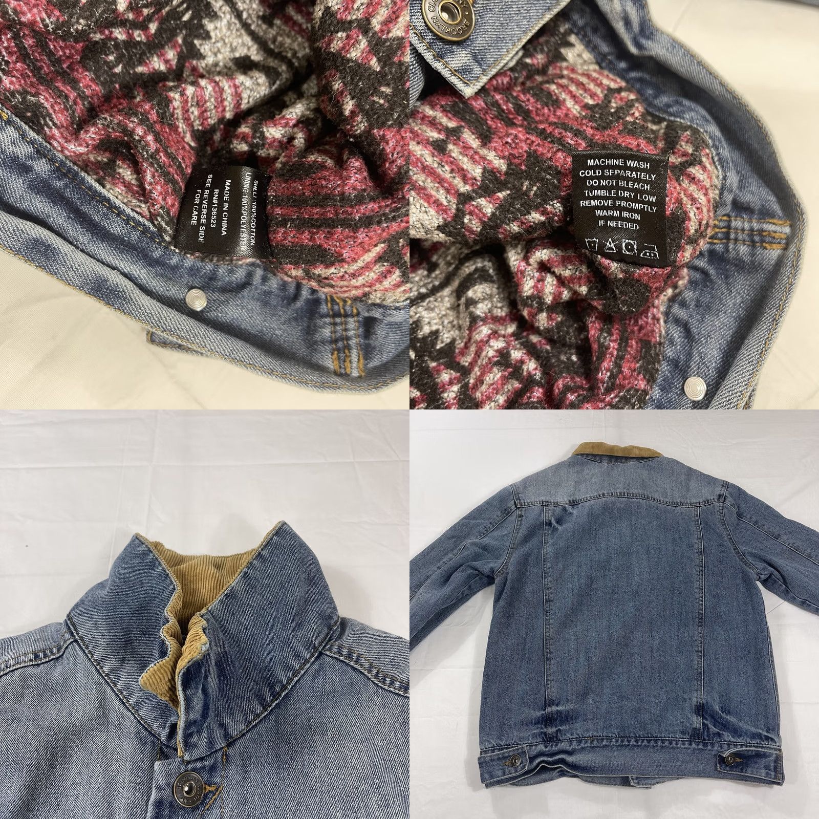 Denime Brooklyn Cloth Denim Jacket Sz S Chore Workwear Denim & Gray Aztec Southwest Lined Pockets Vintage No Mens Womens Size US S / EU 44-46 / 1 - 10 Thumbnail