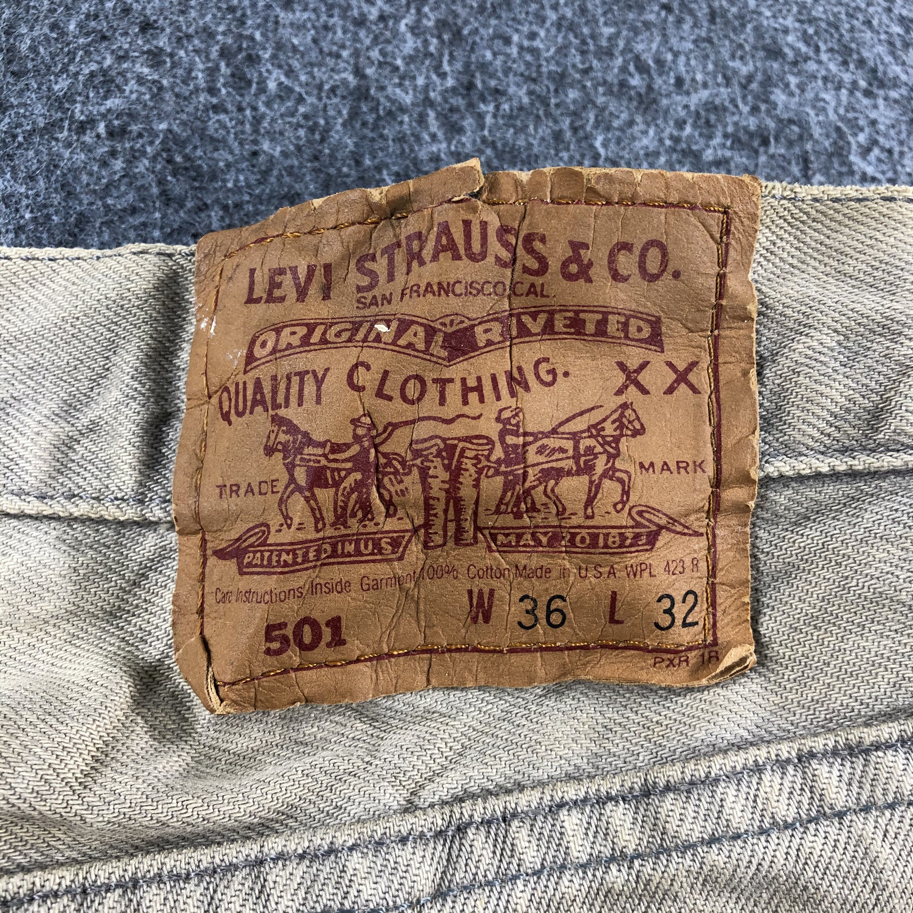 Levi's 90s Vintage Ripped Levis 501 Jeans-J2592 Size US 36 / EU 52 - 5 Thumbnail