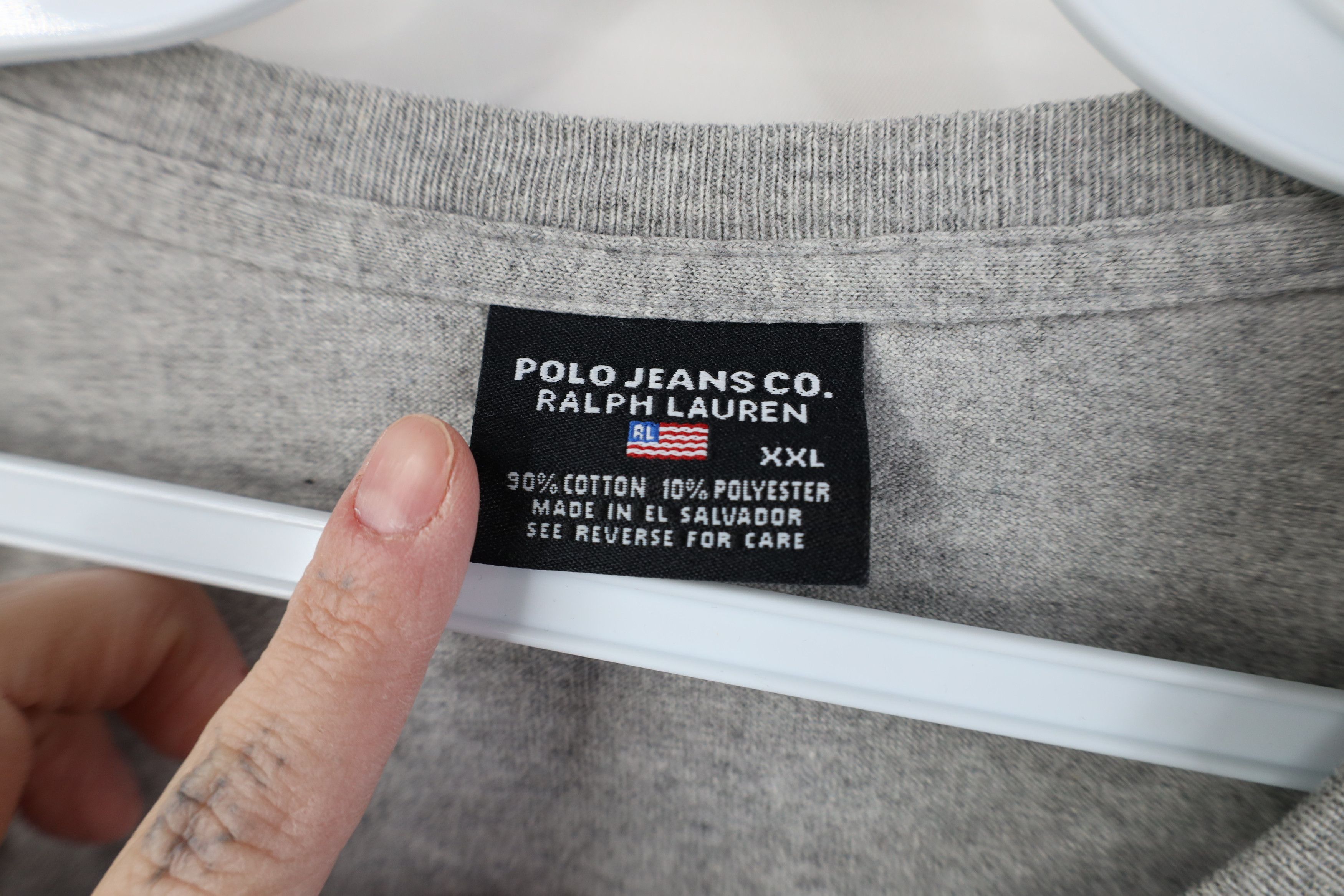 Ralph Lauren Vintage 90s Ralph Lauren Long Sleeve T-Shirt Heather Gray Size US XXL / EU 58 / 5 - 9 Thumbnail