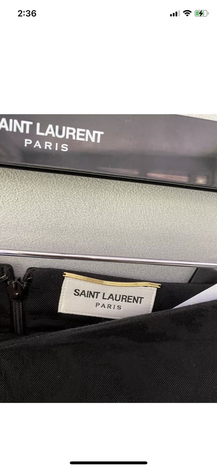 Saint Laurent Paris Saint Laurent wool miniskirt size F40 black Size 28" / US 6 / IT 42 - 9 Thumbnail