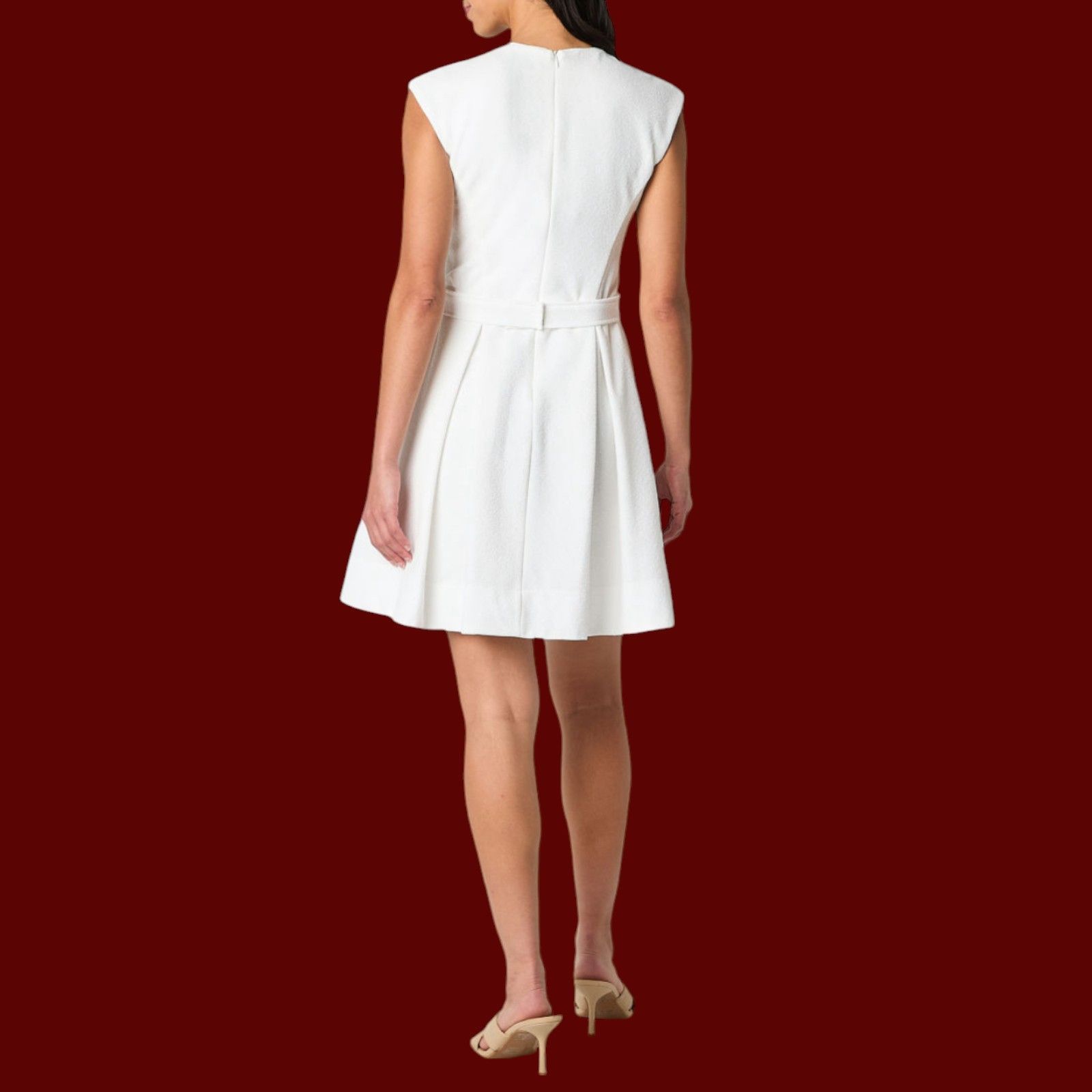 Other Danny And Nicole - Women's Sleeveless Fit + Flare Dress - Iv Size M / US 6-8 / IT 42-44 - 2 Thumbnail