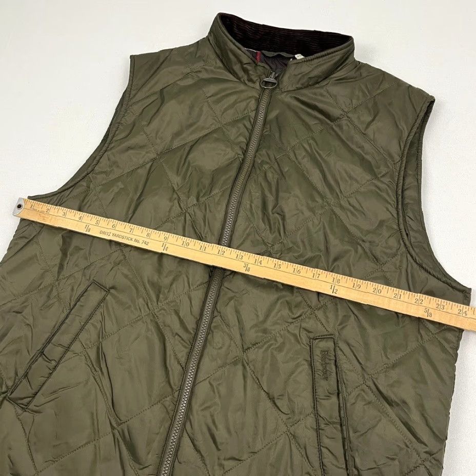 Barbour Barbour Finn Gilet Vest Mens XL Olive Green Quilted Corduroy Collar Full Zip VINTAGE? No Size US XL / EU 56 / 4 - 6 Thumbnail