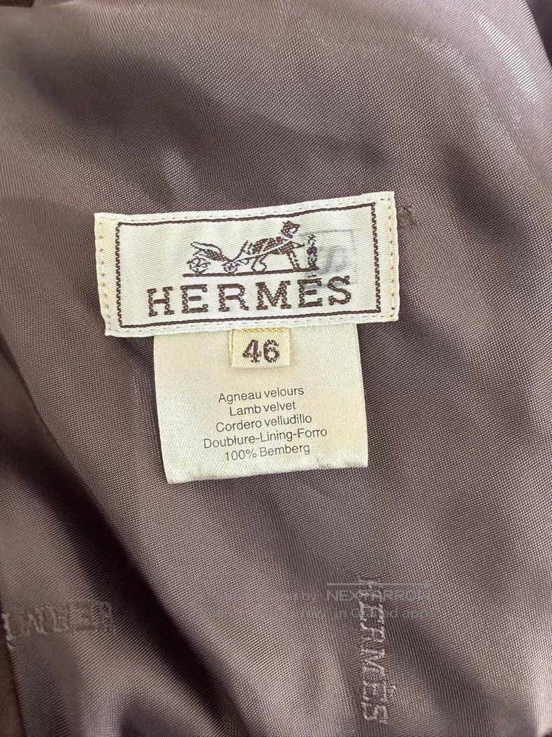 Hermes Hermes Marron Suede Hooded Zip Jacket Size US S / EU 44-46 / 1 - 3 Thumbnail