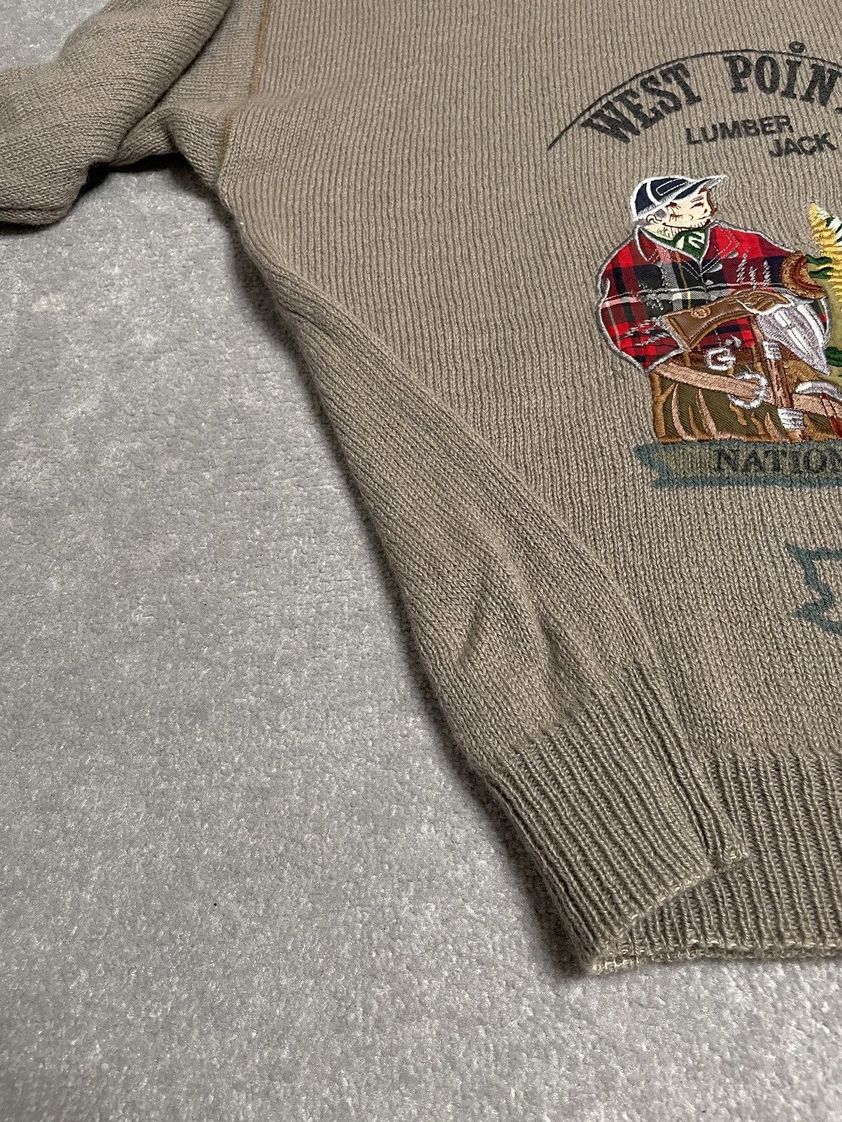 Vintage Vintage Beige Wool Knitwear Jumper Sweater Embroidered Size US L / EU 52-54 / 3 - 3 Thumbnail