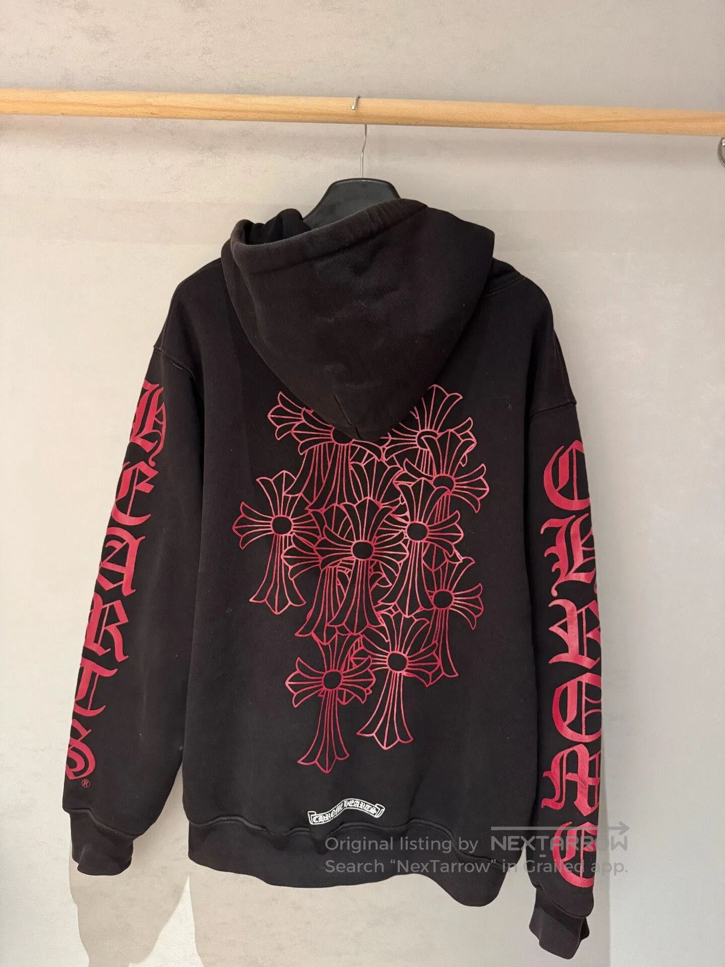 Chrome Hearts Chrome Hearts Floral Cross Horseshoe Hoodie Black