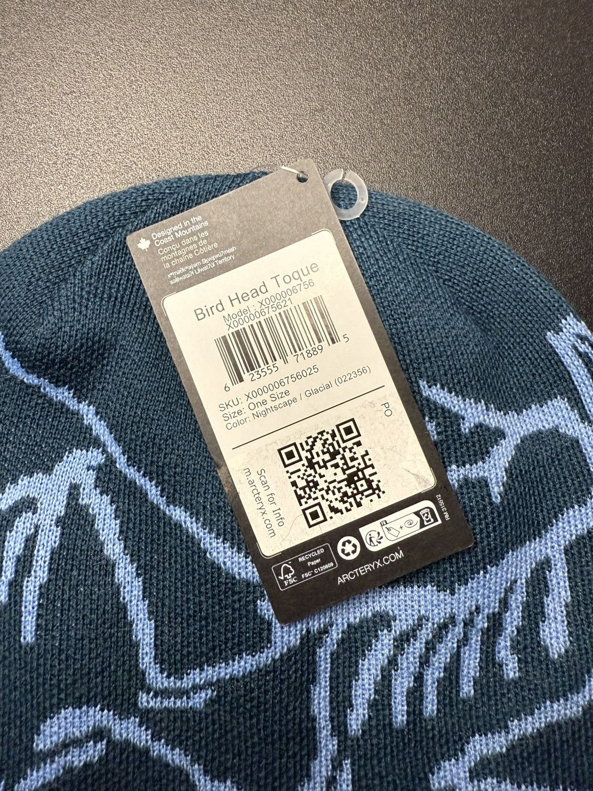 Arc'teryx Arc’teryx Bird Head Beanie – Nightscape/Glacial - Deadstock Size ONE SIZE - 4 Thumbnail