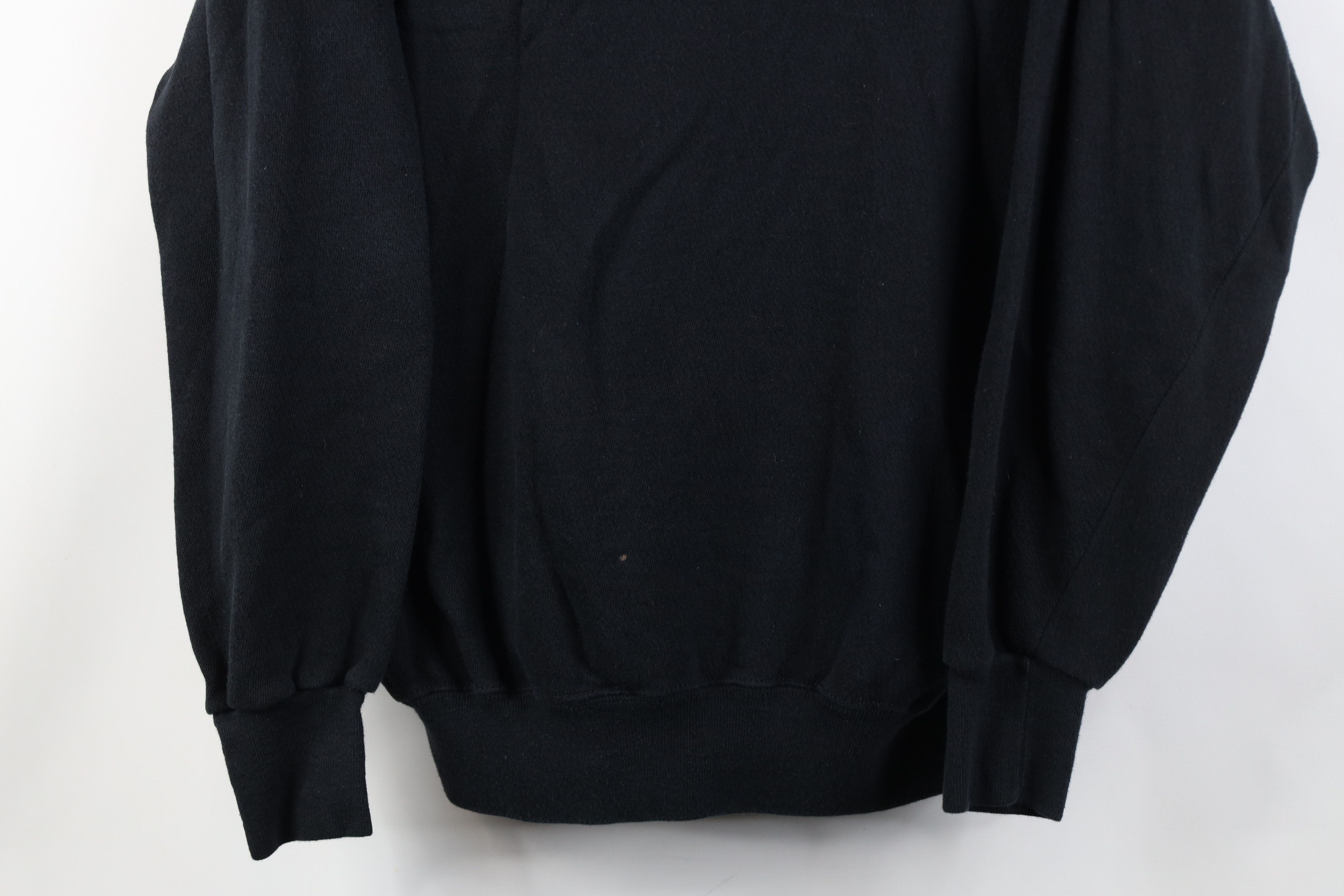 Vintage Vintage 90s Streetwear Blank Crewneck Sweatshirt Black USA Size L / US 10 / IT 46 - 3 Thumbnail