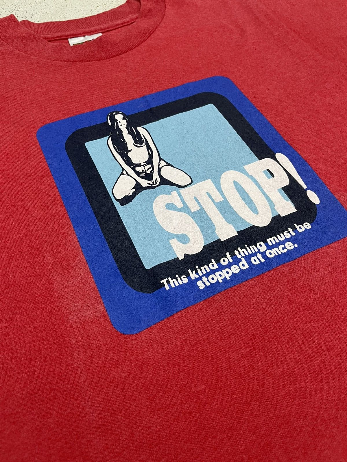 Fruit Of The Loom Faded Vintage 90’s Hysteric The Who Stop! Crop 50/50 Tee Size US XS / EU 42 / 0 - 7 Thumbnail
