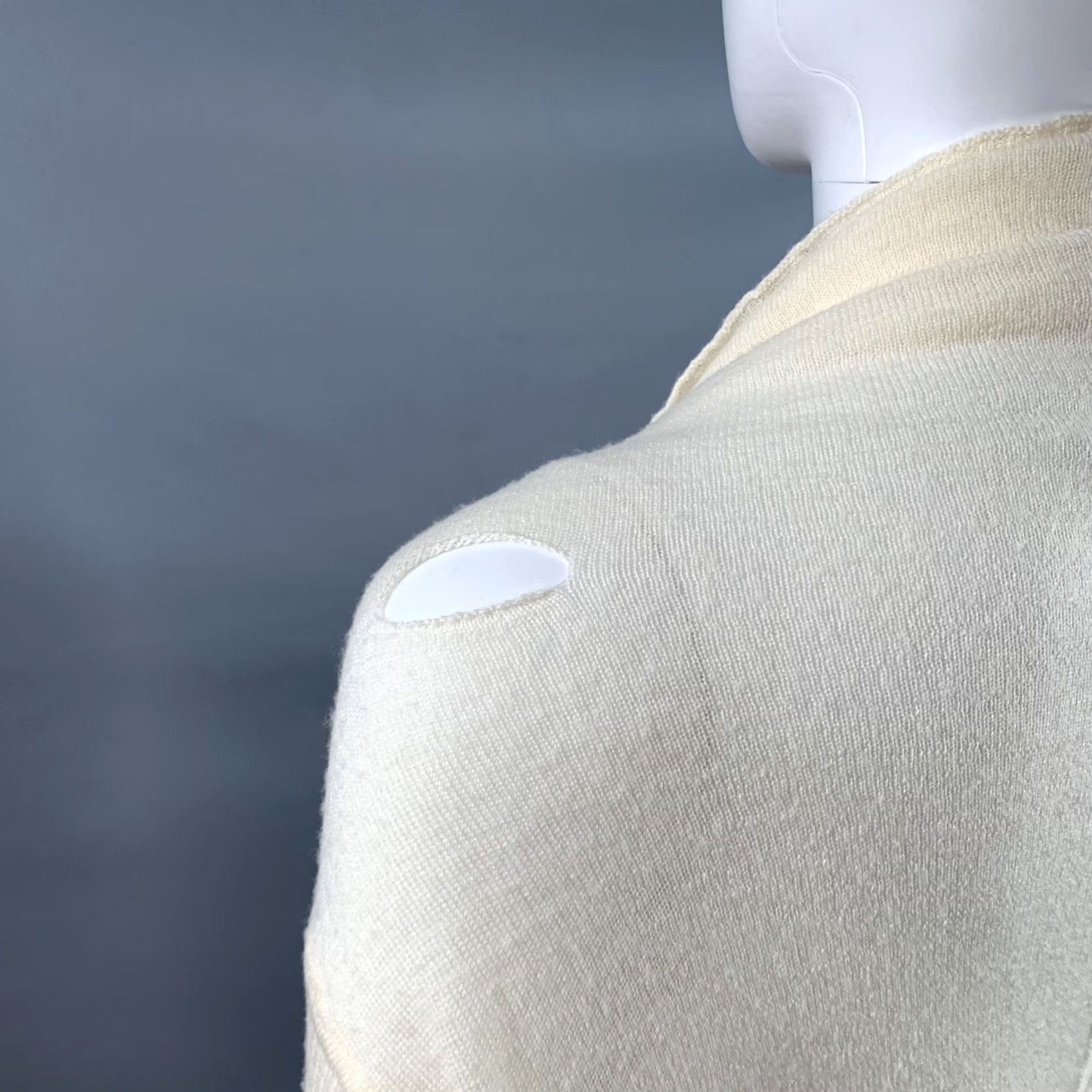 Rick Owens RICK OWENS Vintage SS08 Cream Merino Wool Knit Distressed Cardigan - Womens M Cardigan Knit Wool Cream Distressed SS08 Vintage Size M / US 6-8 / IT 42-44 - 5 Thumbnail