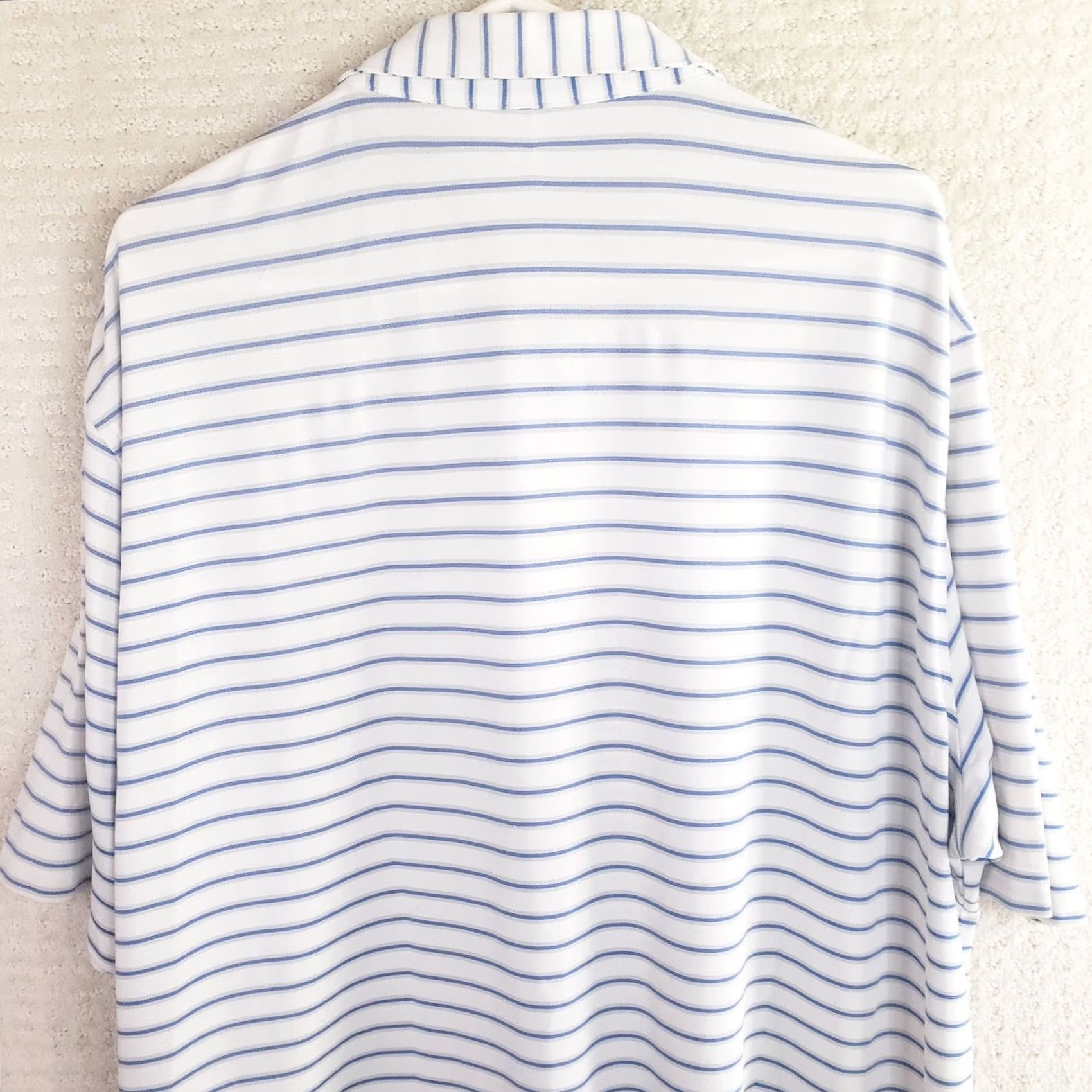 Peter Millar Peter Millar Polo Shirt Mens 2XL Summer Comfort Polo White Blue Gray Striped Logo Free Short Sleeve Collared Pullover Breathable Stretch Regular Fit Size US XXL / EU 58 / 5 - 7 Thumbnail
