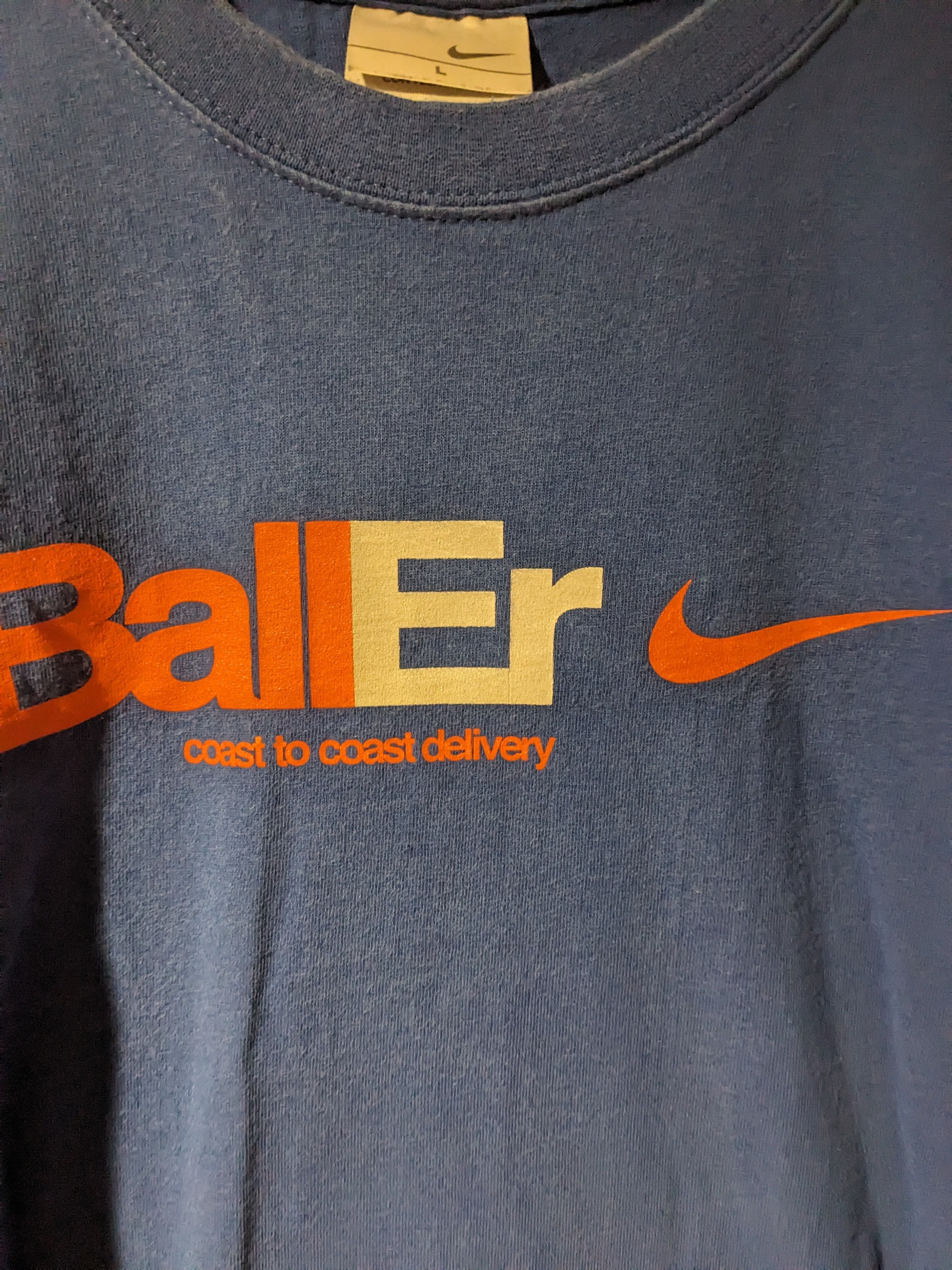 Nike × Vintage Vintage Y2K Nike Fed Ex Spoof Swoosh Basketball T-Shirt Size US L / EU 52-54 / 3 - 2 Thumbnail